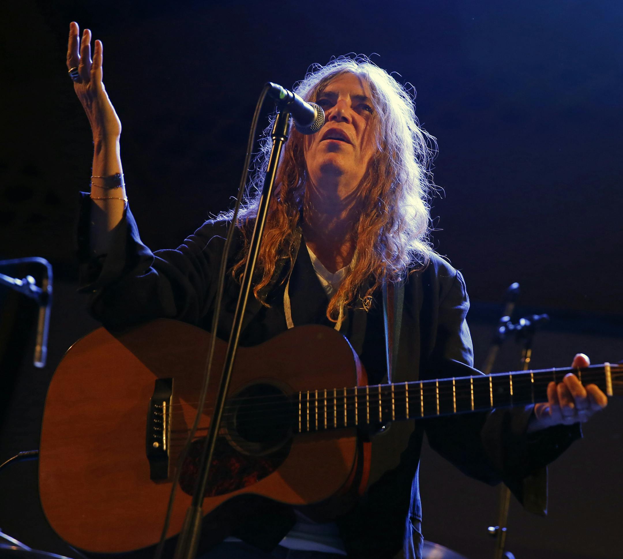 At the "Station to Station" exhibit at the Union Depot in St. Paul, rock legend Patti Smith rocked the crowd as the headliner.]richard tsong-taatarii/rtsong-taataarii@startribune.com