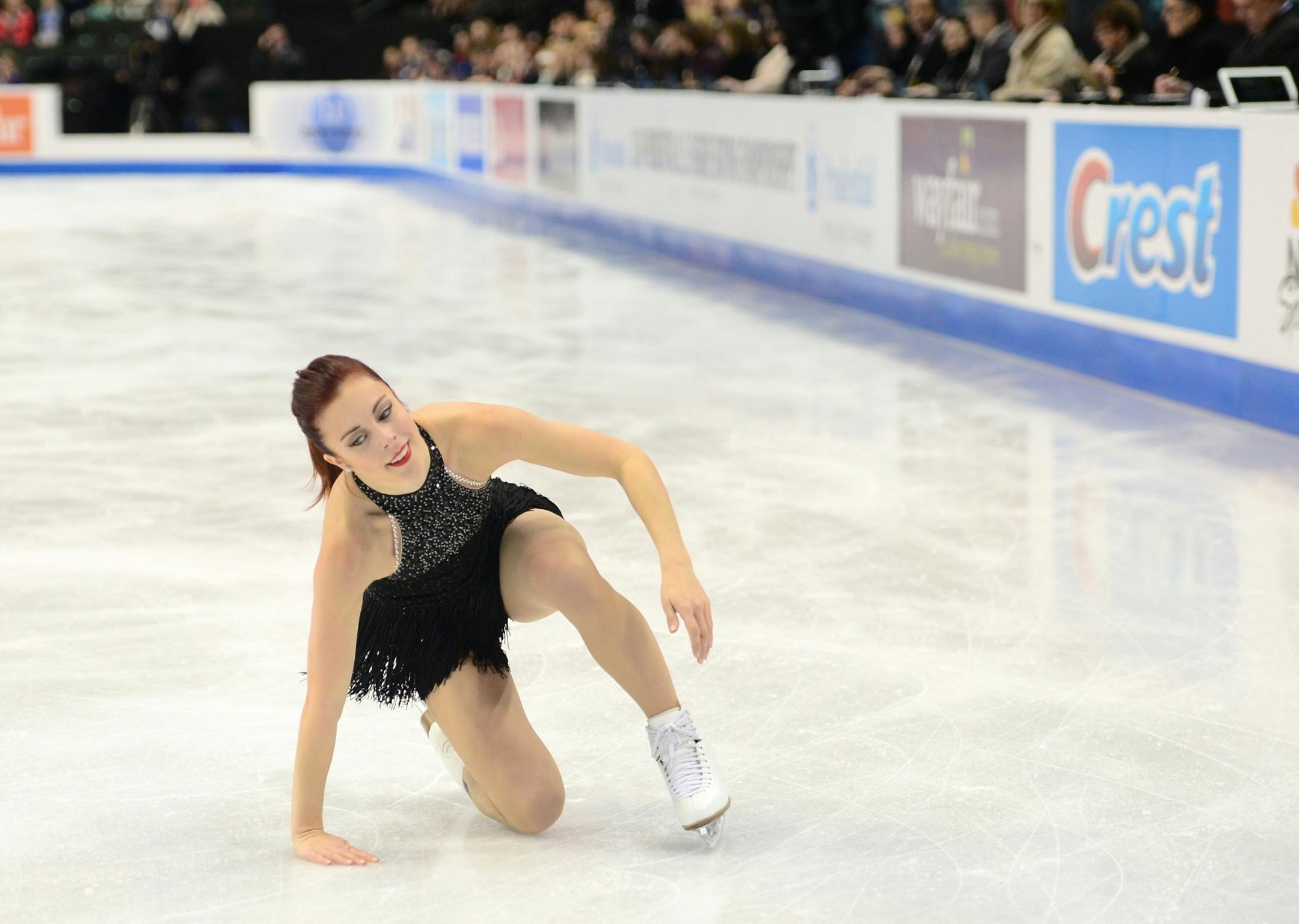 Ashley Wagner picked herself off the ice after falling in the Championship Ladies Short Program of the 2016 Prudential U.S. Figure Skating Championships Thursday.