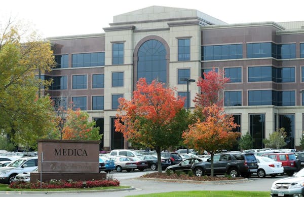 In this Thursday, Sept. 25, 2014 photo, the headquarters of Medica is pictured in Minnetonka.