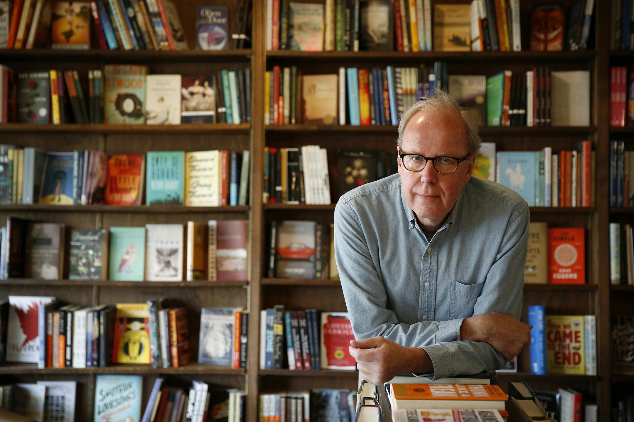 Tom Bielenberg is the owner of Micawbers Books in the St. Anthony Park neighborhood of St. Paul. ] LEILA NAVIDI leila.navidi@startribune.com / BACKGROUND INFORMATION: Wednesday, October 22, 2014. Micawbers is a longtime independent neighborhood bookseller trying to survive in the age of online competition and big box retailers.