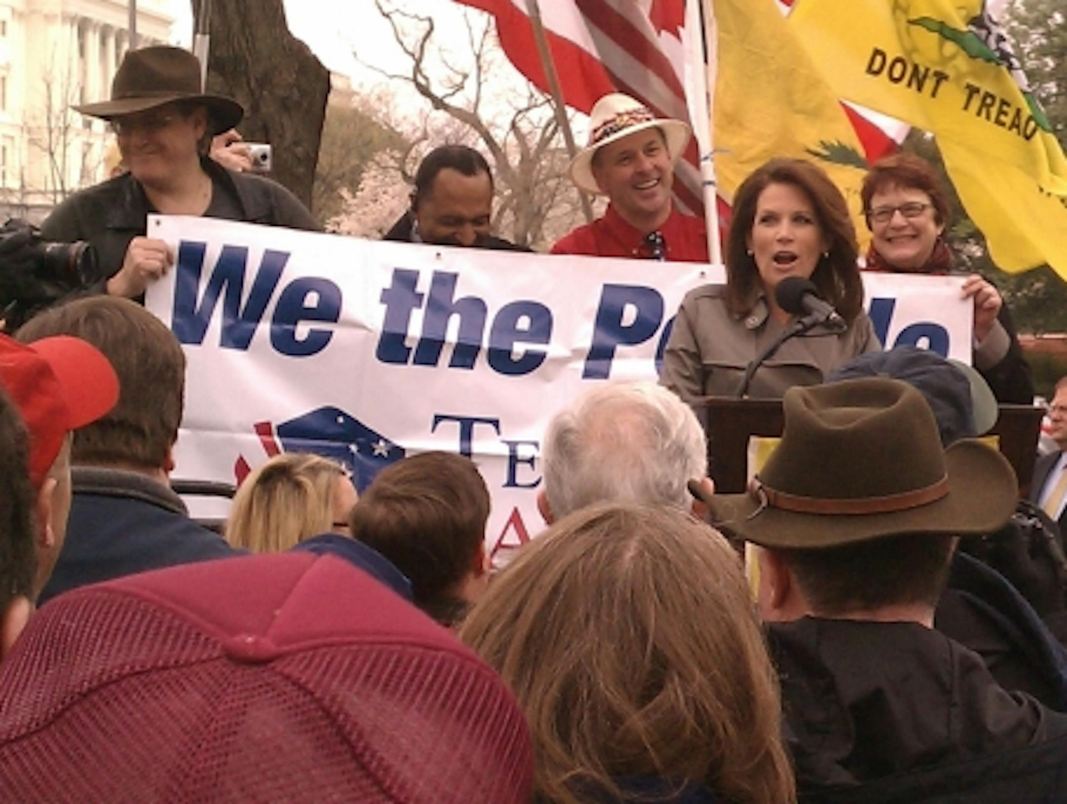 Bachmann at Thursday's rally.