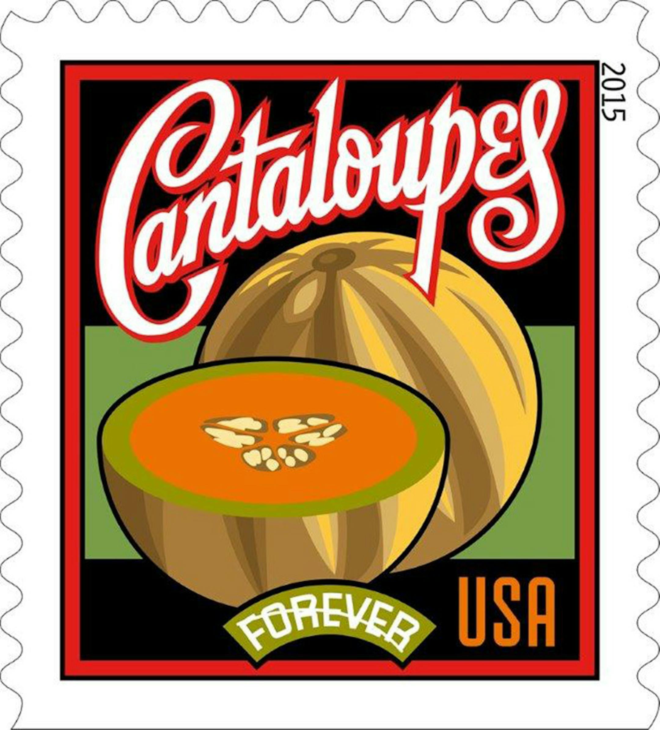 The U.S. Postal Service has issued new Forever stamps featuring corn, tomatoes, cantaloupes and watermelons that was inspired by vintage produce advertising, including 19th and 20th century shipping crate labels, seed packets and catalogs.