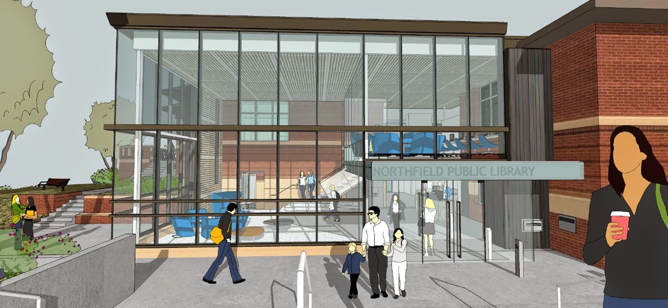 Northfield Public Library rendering