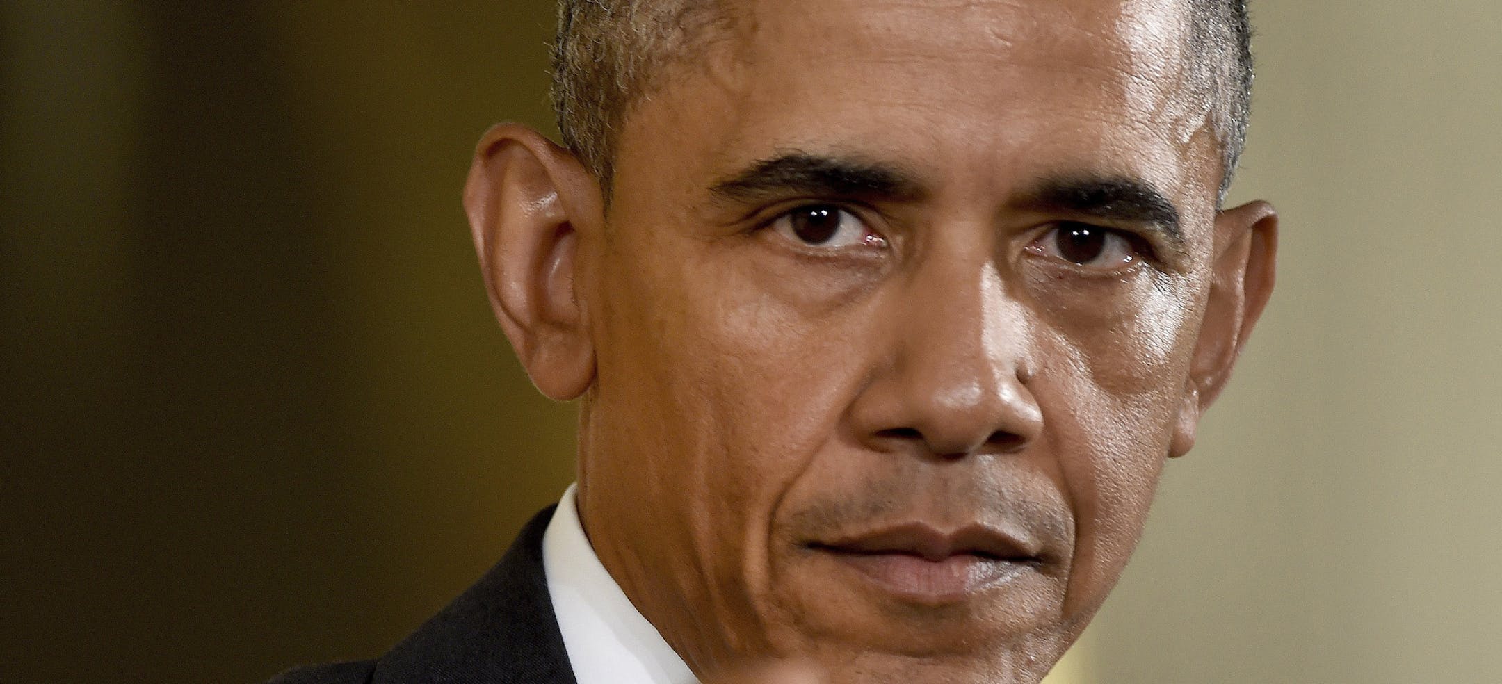 President Barack Obama answers questions about the Iran nuclear deal during a news conference in the East Room of the White House in Washington, Wednesday, July 15, 2015. The president vigorously defended the nuclear deal with Iran, casting the historic accord as the only possibility to avert a nuclear arms race in the Middle East and reduce the chances of war. (AP Photo/Susan Walsh)