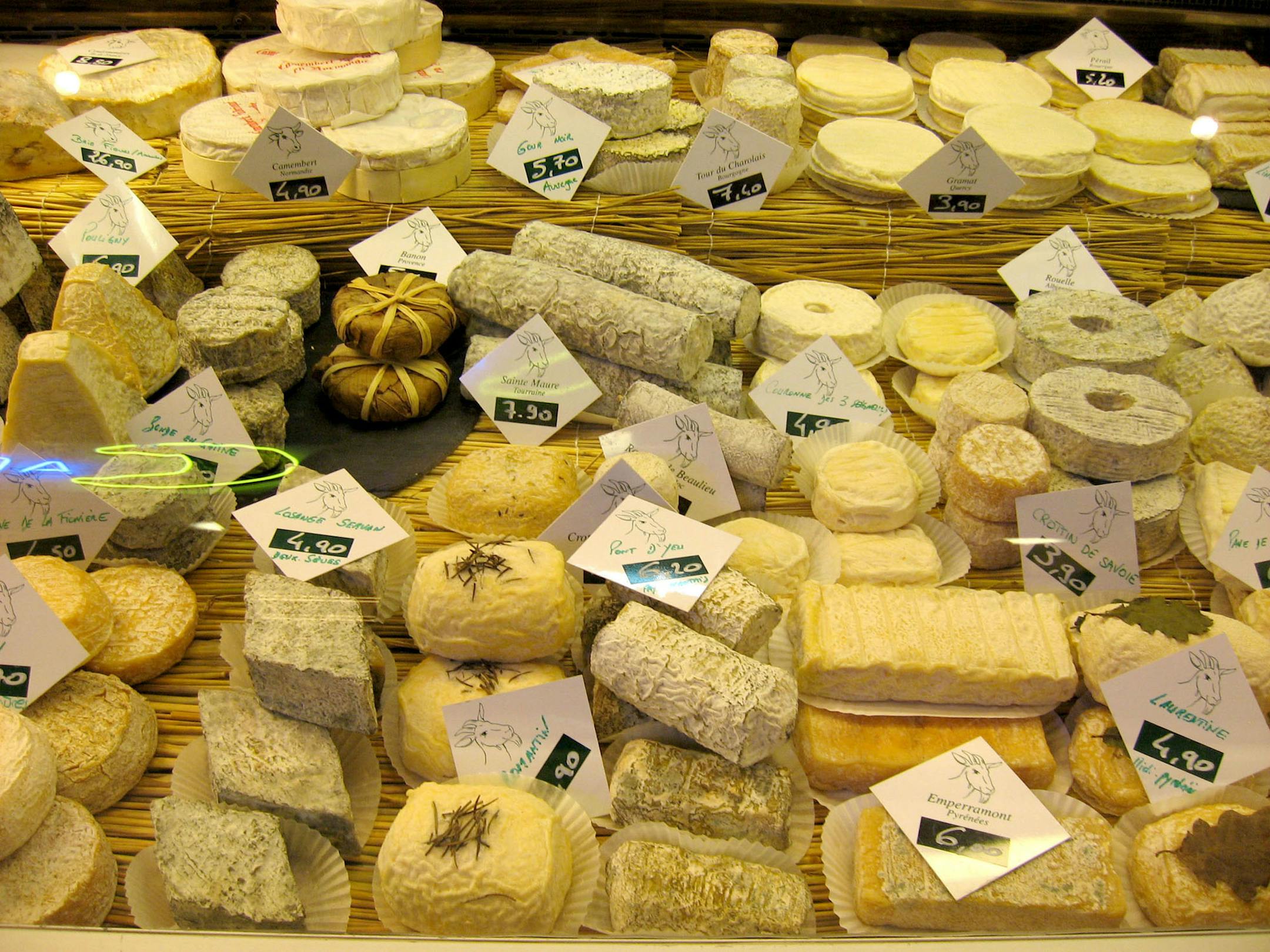 Local cheese is one food good to pack when traveling along the Canal du Midi in the South of France.