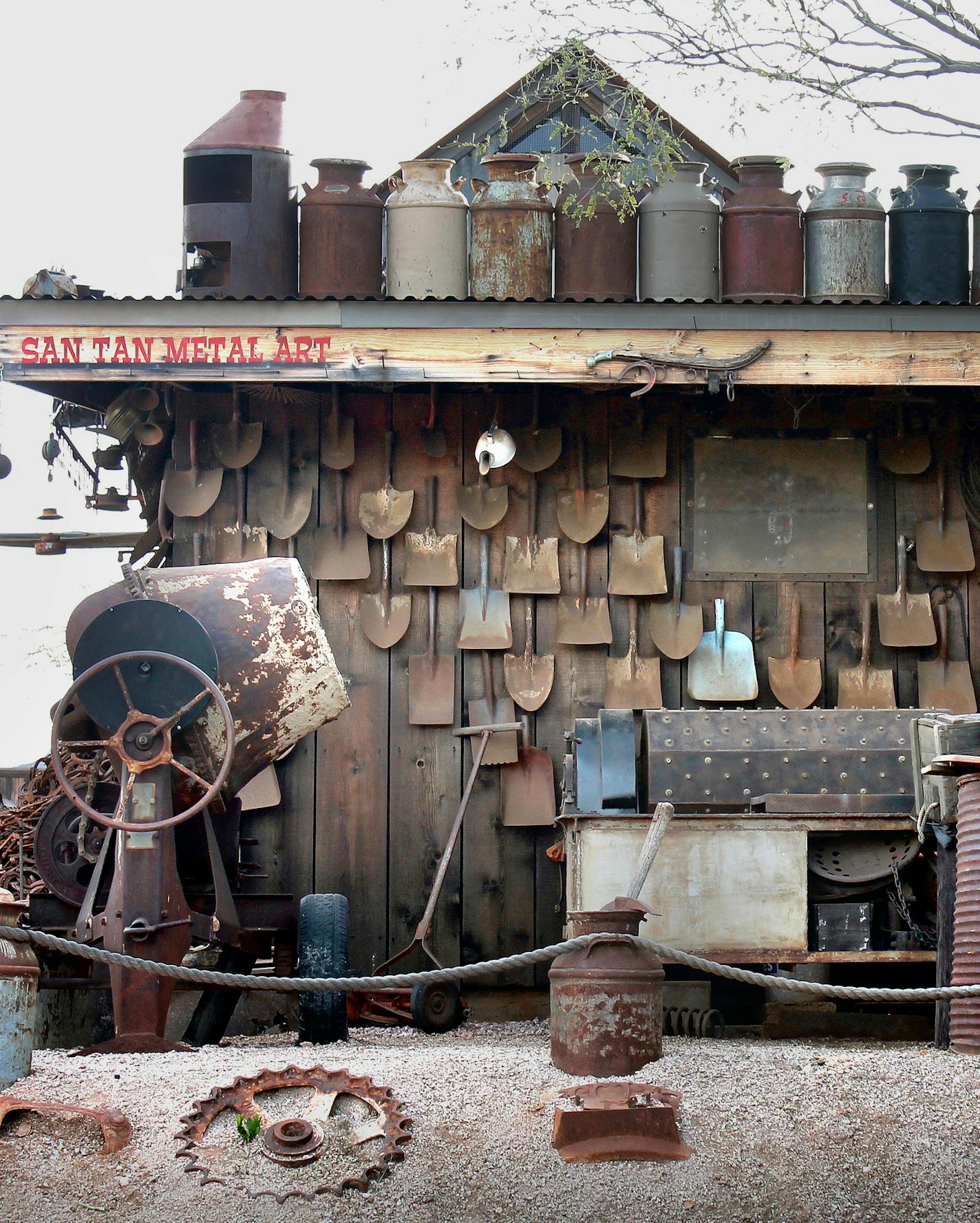 At Goldfield Ghost Town, on the Apache Trail, a rusty scene nods to the area's gold-mining history.