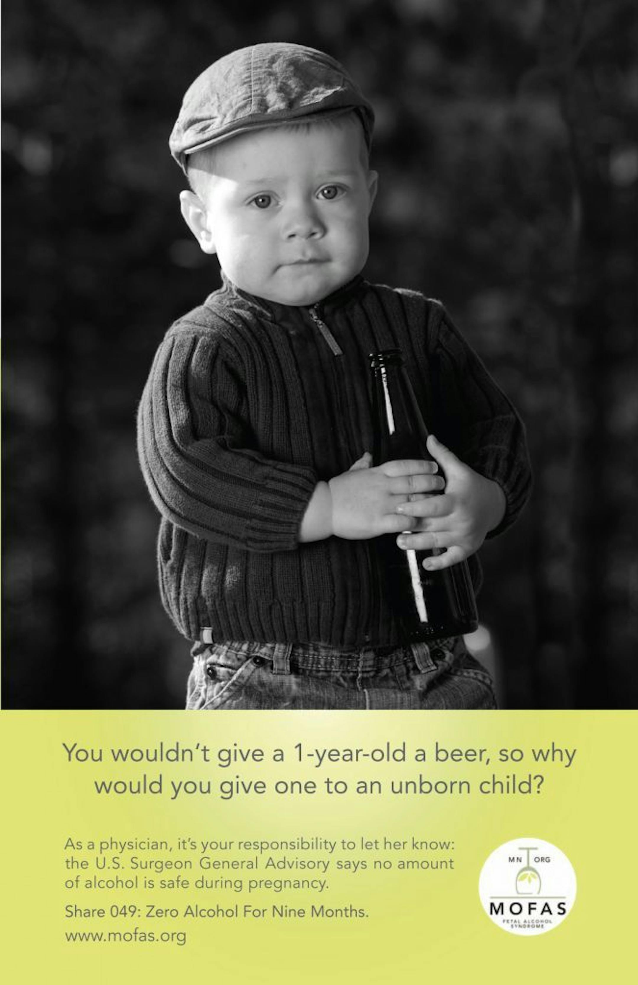 Fetal alcohol syndrome campaign.