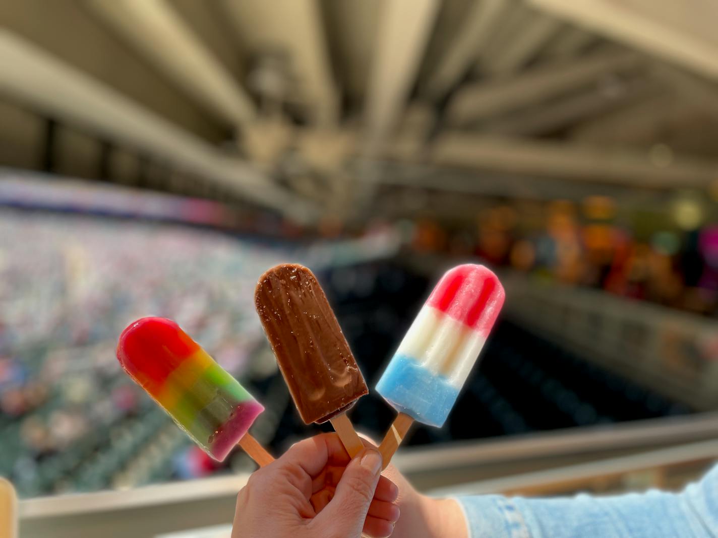 Three flavors of Jonny Pops at Target Field