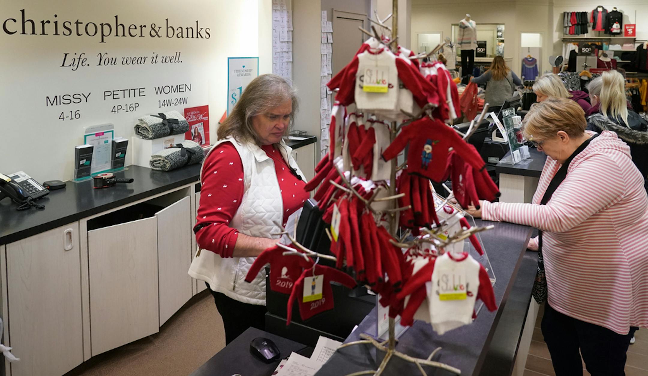 Shoppers in the Christopher & Banks store on Black Friday 2019 at the Mall of America in Bloomington.