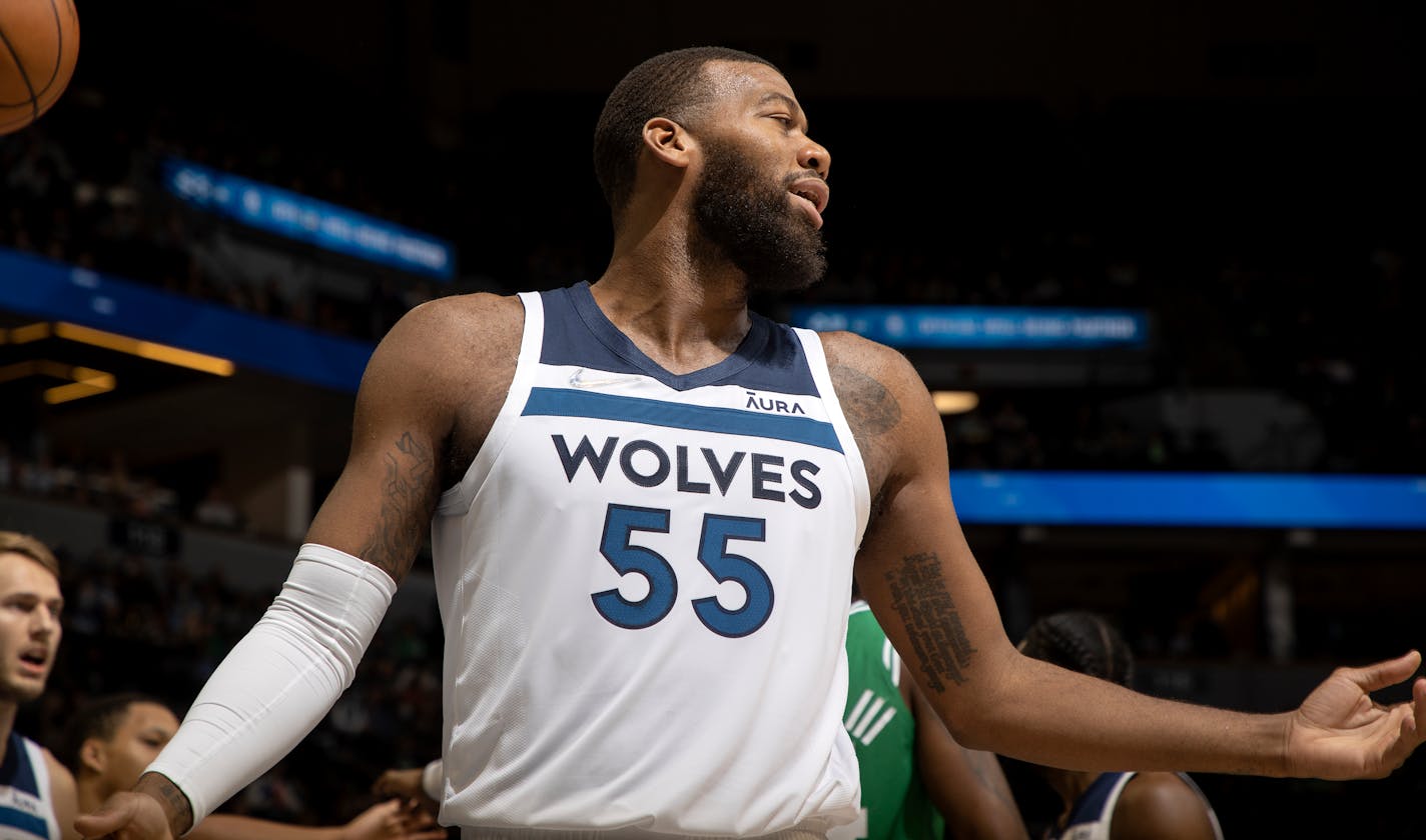 Greg Monroe (55) of the Minnesota Timberwolves Monday, Dec. 27, 2021 at Target Center in Minneapolis, Minn. ] CARLOS GONZALEZ • cgonzalez@startribune.com