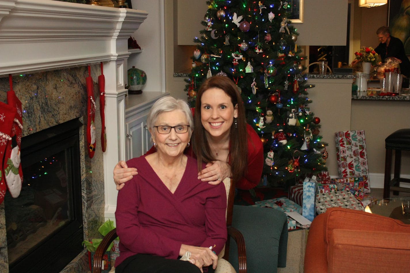 Susan M. Jack, left, died in Minneapolis on March 31 at age 69 after becoming sick with COVID-19. The Bloomington woman is pictured here with her daughter Cassie Bonstrom at Christmastime 2018, less than a month after receiving a double lung transplant.