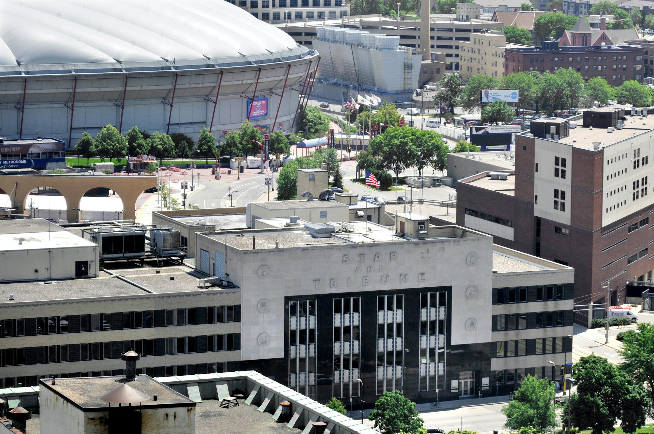 The Star Tribune buildings on Portland Avenue and surrounding real estate were for sale in 2008.