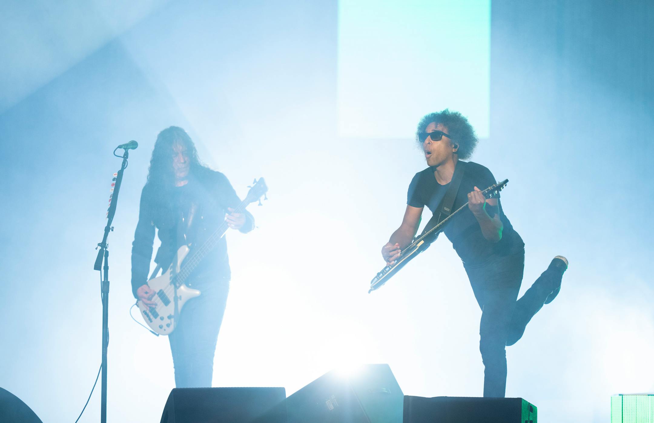 Lead singer William DuVall of Alice in Chains, with bassist Mike Inez.
