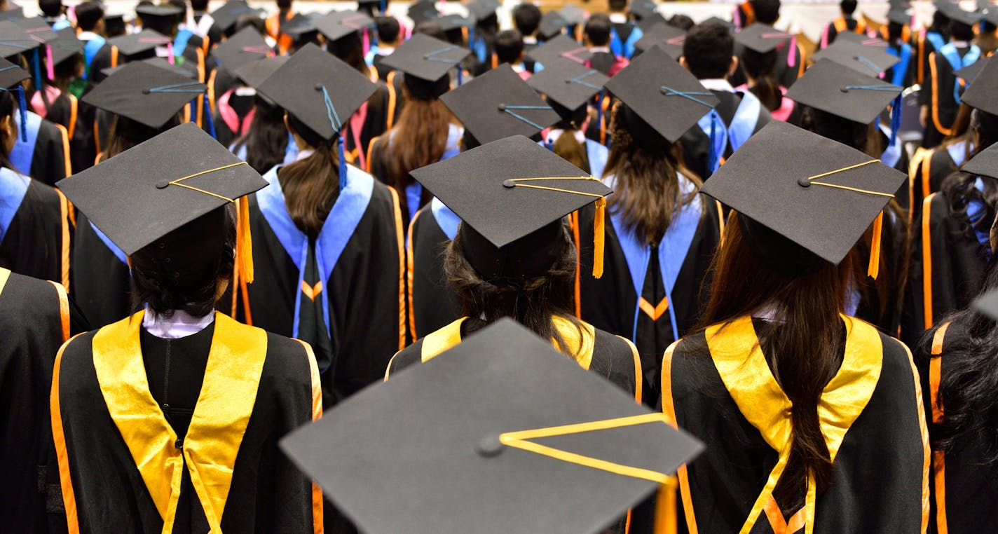 Graduation Ceremony ,Congratulated the graduates in University.