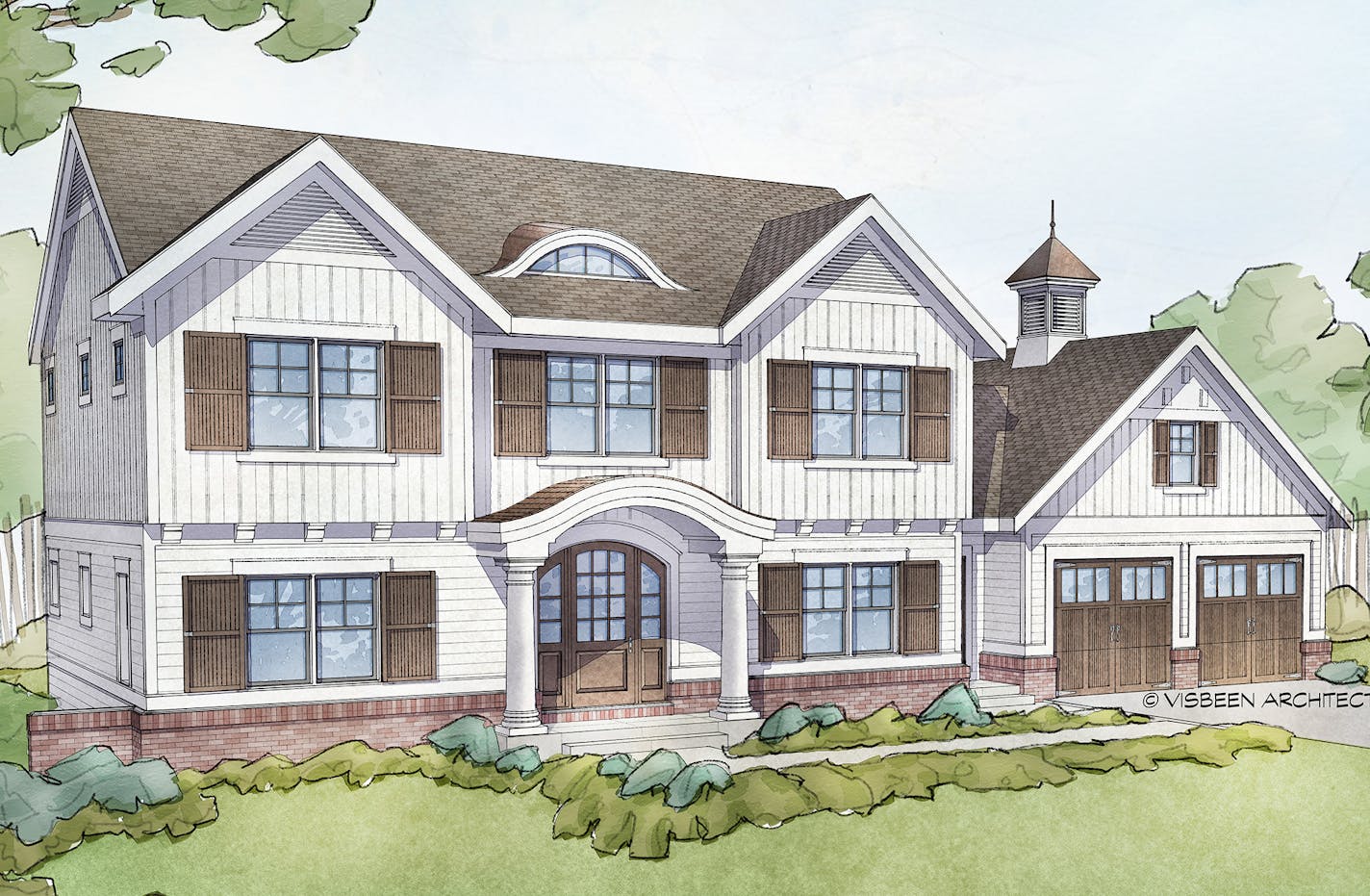 Home plan for 1030: Classic Colonial even has a cupola