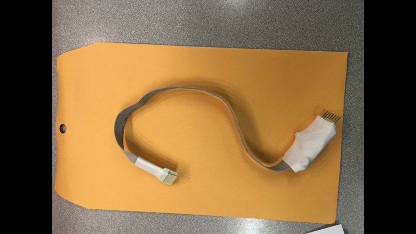 Credit card skimmers such as this one found at a Robbinsdale gas station can be attached to credit card readers or hidden inside gas pumps to collect and transmit a customer's credit and debit card data.