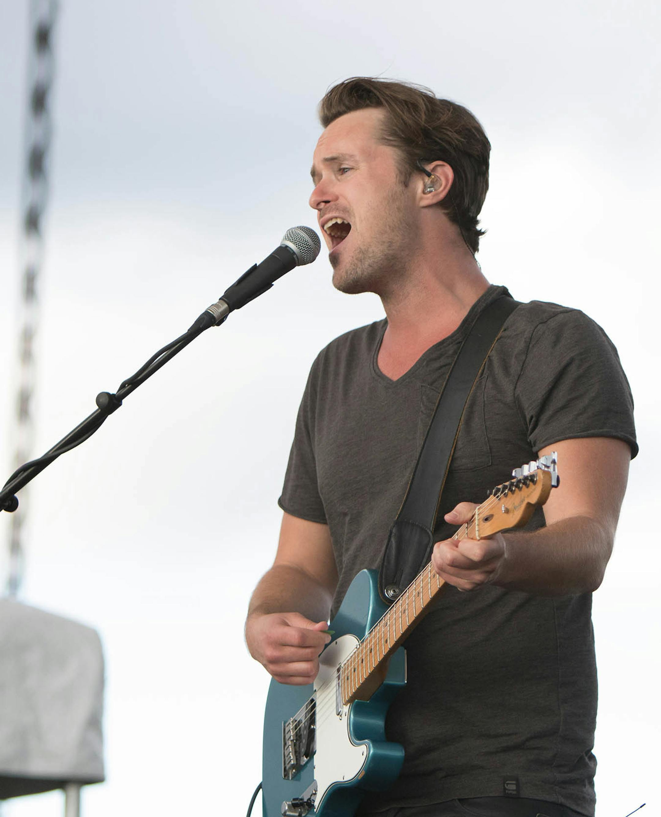 American Authors guitarist James Adam Shelley performs on the Great Clips Stage on day one of the 2016 Basilica Block Party on July 8, 2016 at the Basilica in Minneapolis, Minn. [ Special to Star Tribune, photo by Matt Blewett, matt@mattebphoto.com, Basilica Block Party 2016, 550335 BASILICA070916