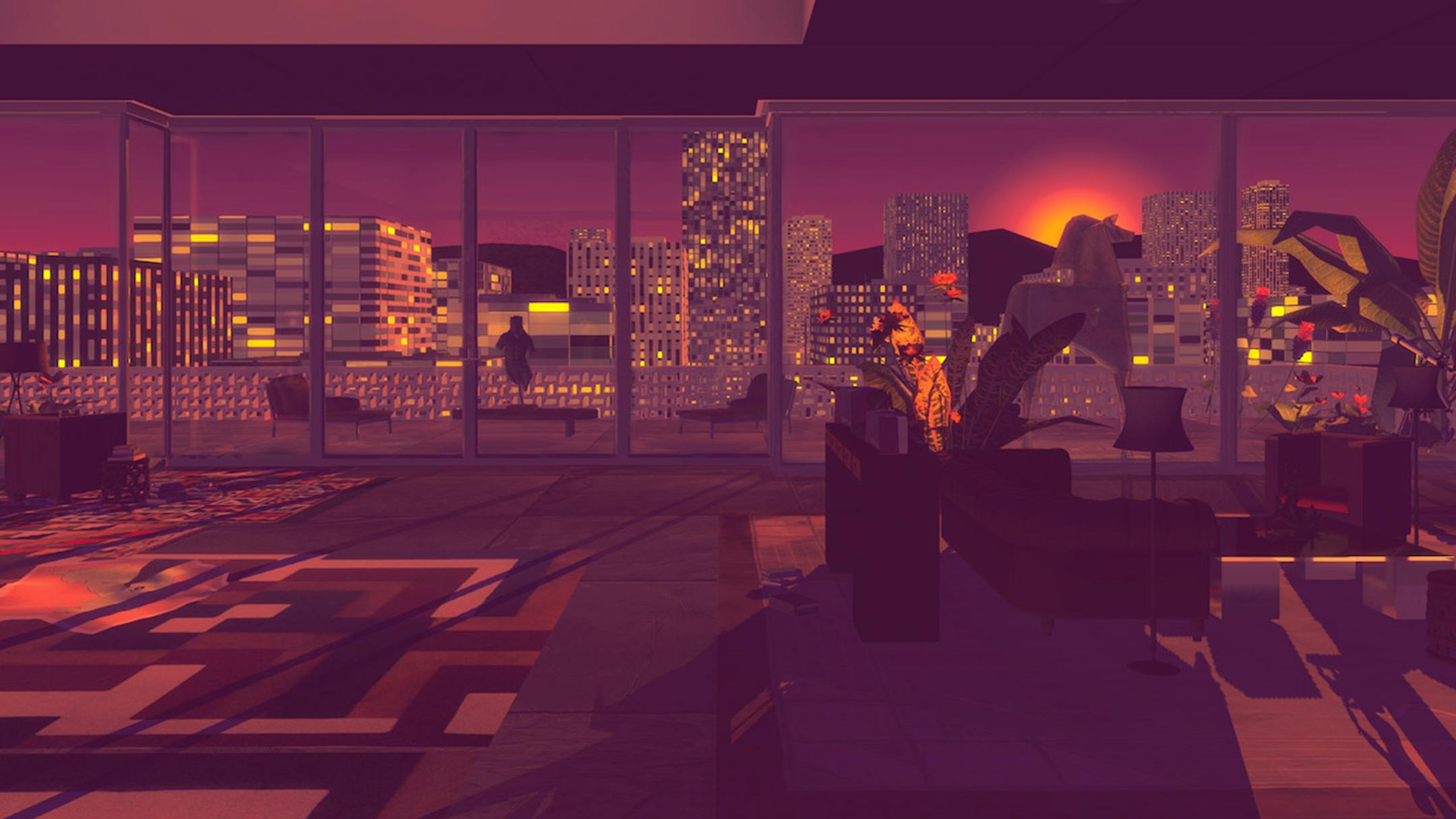 "Sunset" is a rare video game that touches upon those on the sidelines of war.