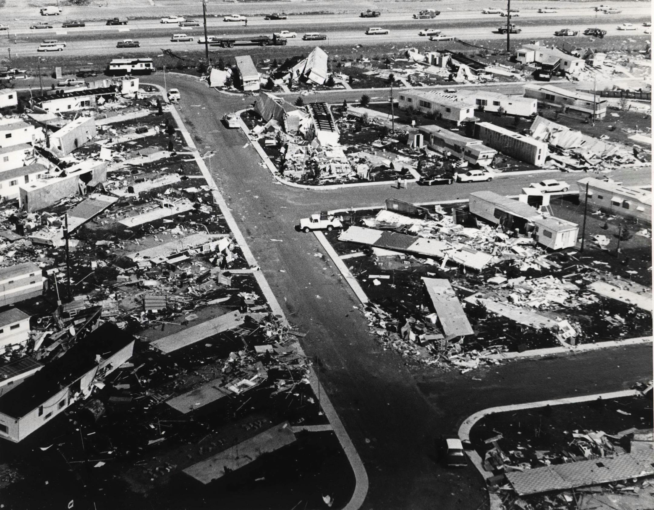 Results of the May 1965 tornado in Fridley. Anoka County Historical Society