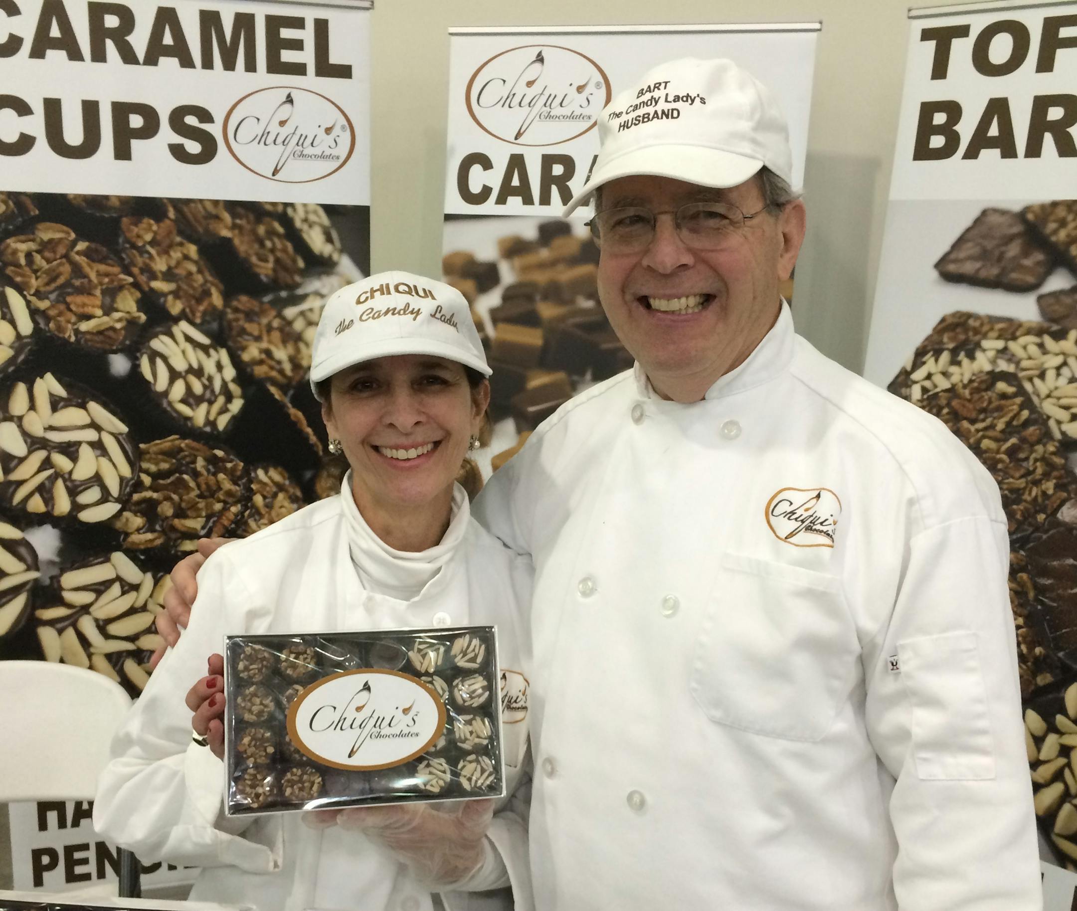 Catalina "Chiqui" Berg and Bart Berg of Chiqui's Chocolates of Pengilly, Mn.