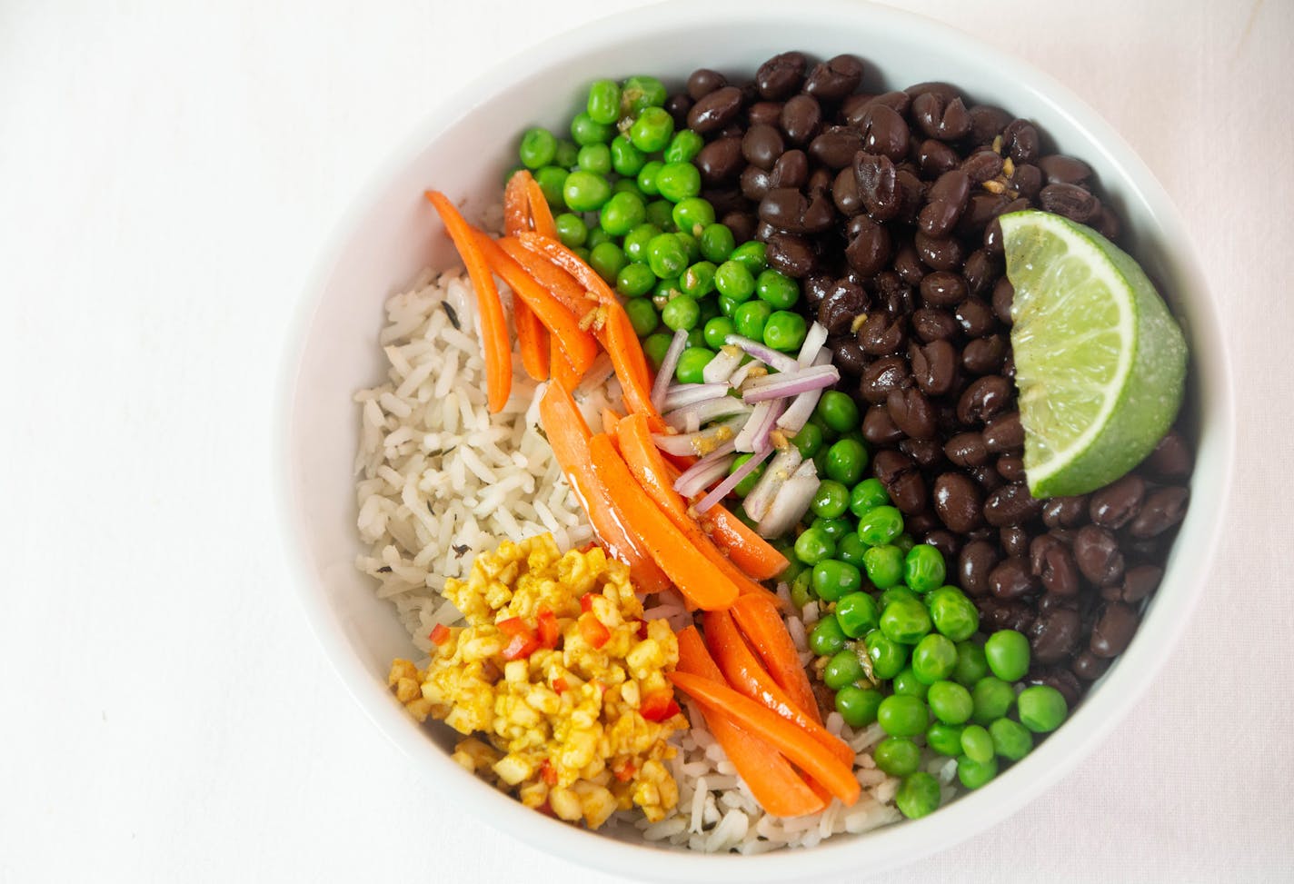 Caribbean Black Bean and Rice Bowl.