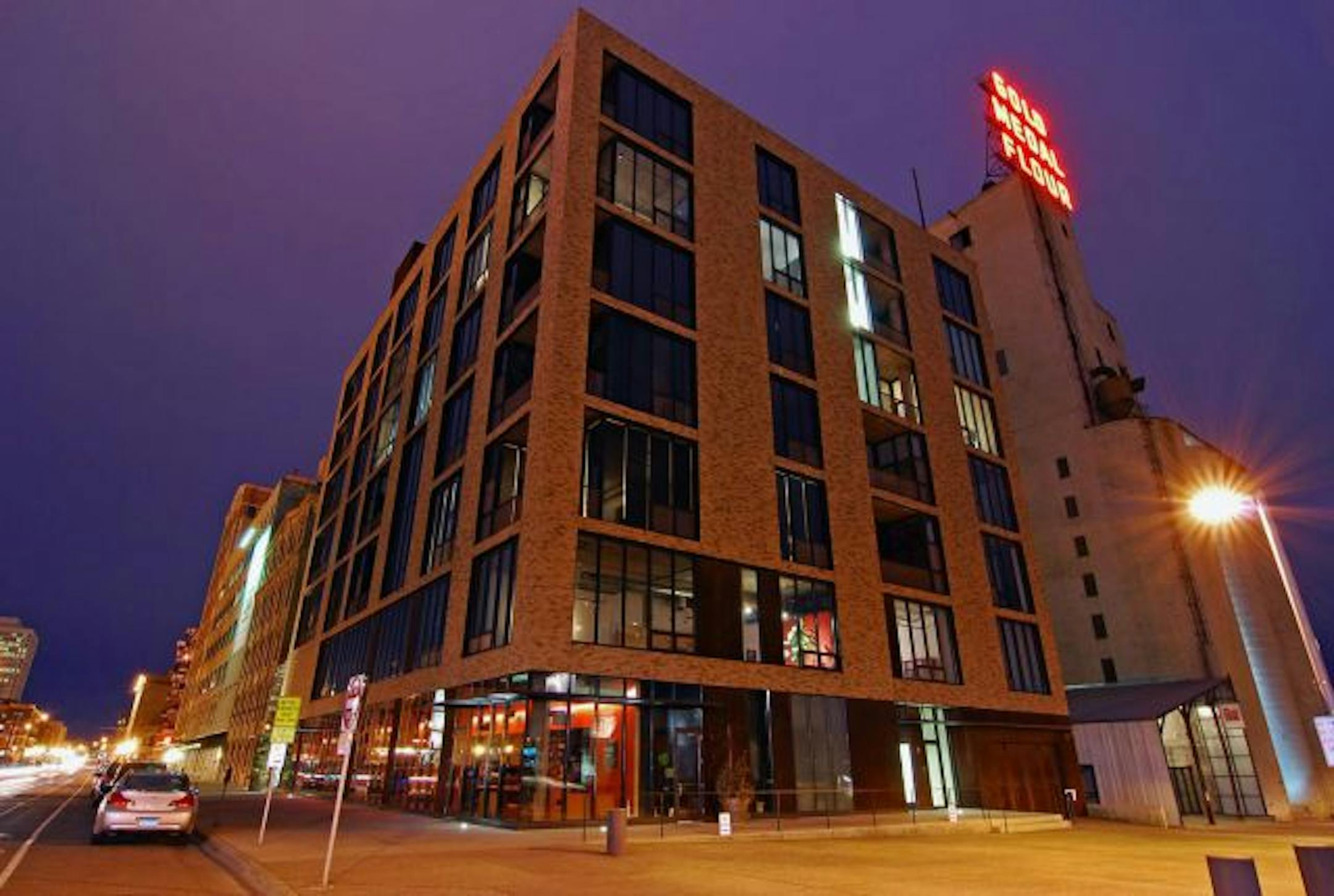 Exterior of the Humboldt Lofts building in downtown Minneapolis.