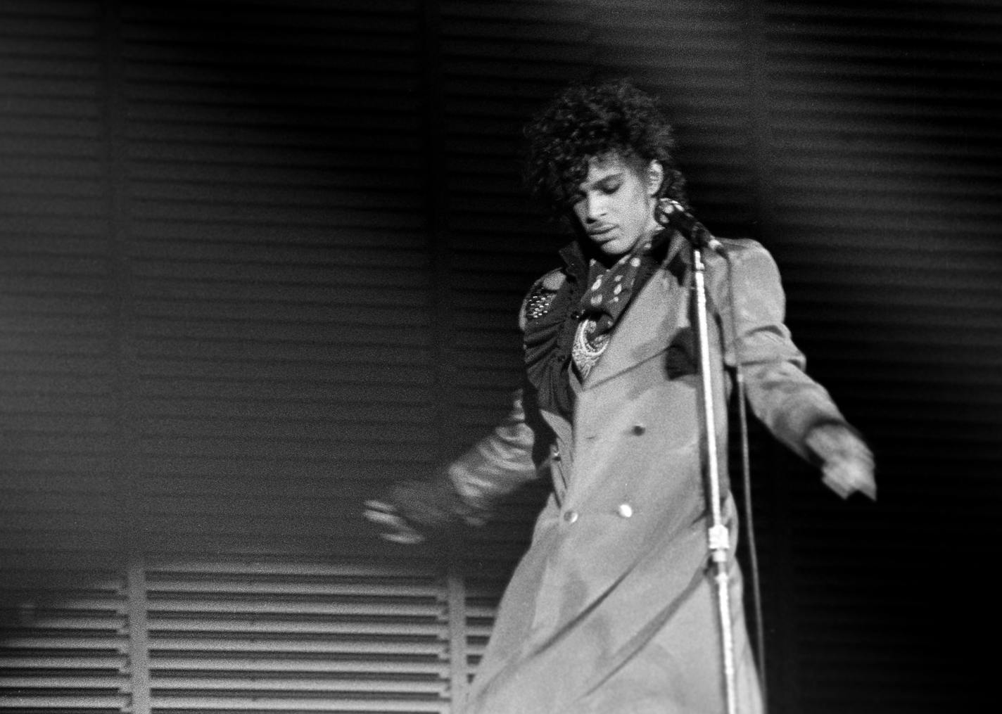 Prince negatives found in 2018 shows out takes of the Prince shows photographed by the Star Tribune photos 1982 at Met Center. [ Star Tribune photo by David Brewster