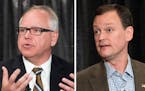 Candidates for Minnesota governor Tim Walz, left, and Jeff Johnson have sketched out starkly different visions for the future of state government.