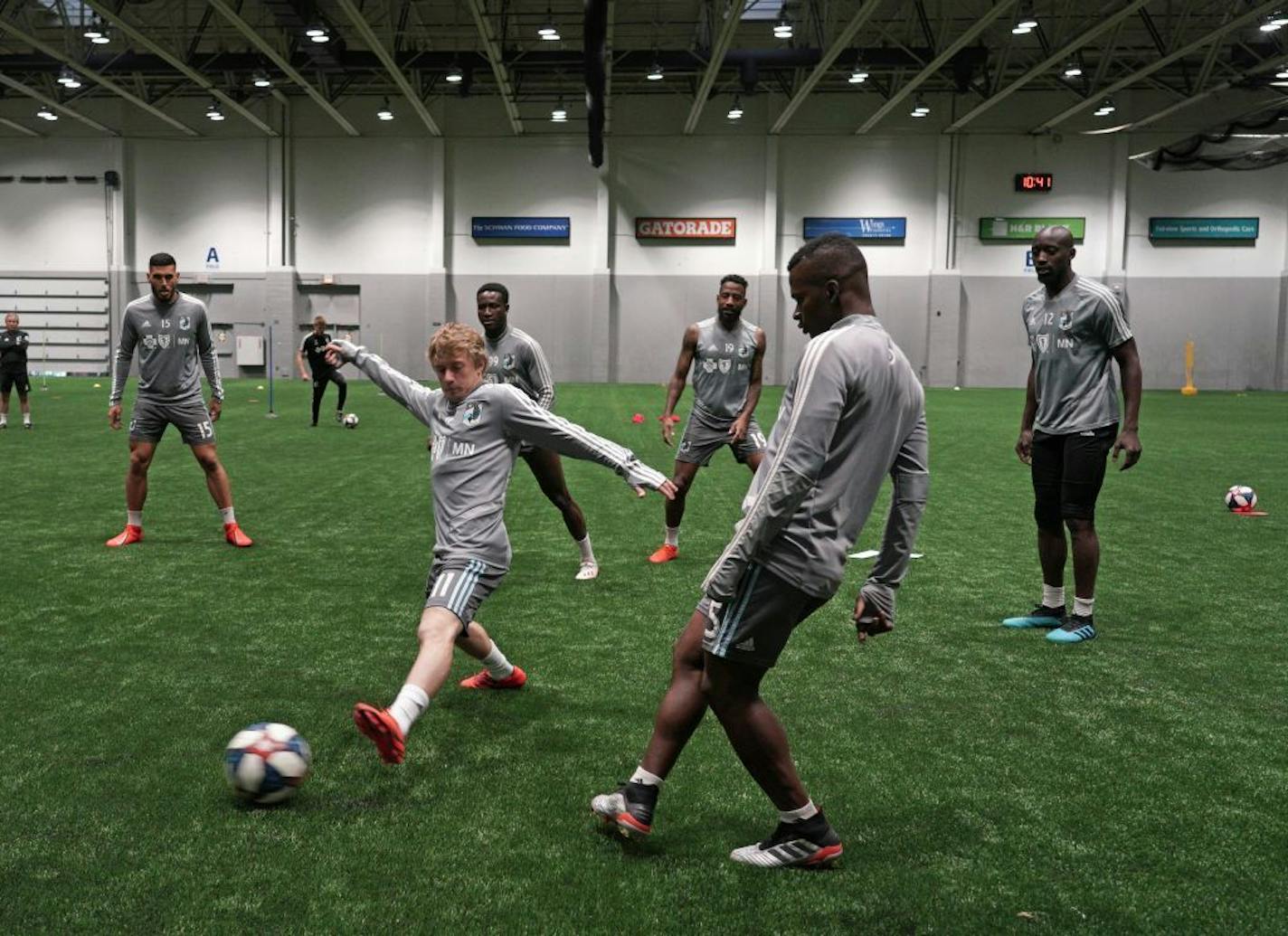 Thomas Chacon practiced with Minnesota United for the first time on Tuesday.