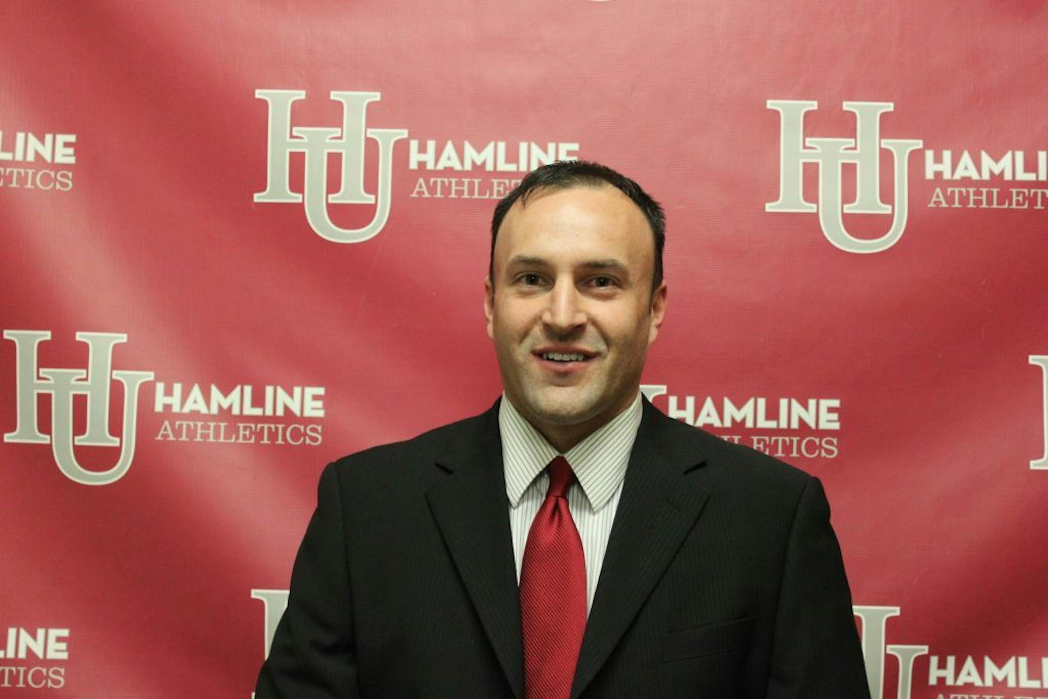 Hamline University football coach Chad Rogosheske
