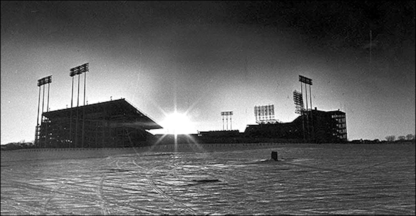 Dec. 20, 1981: Met Stadium parking lot after the final NFL game there.