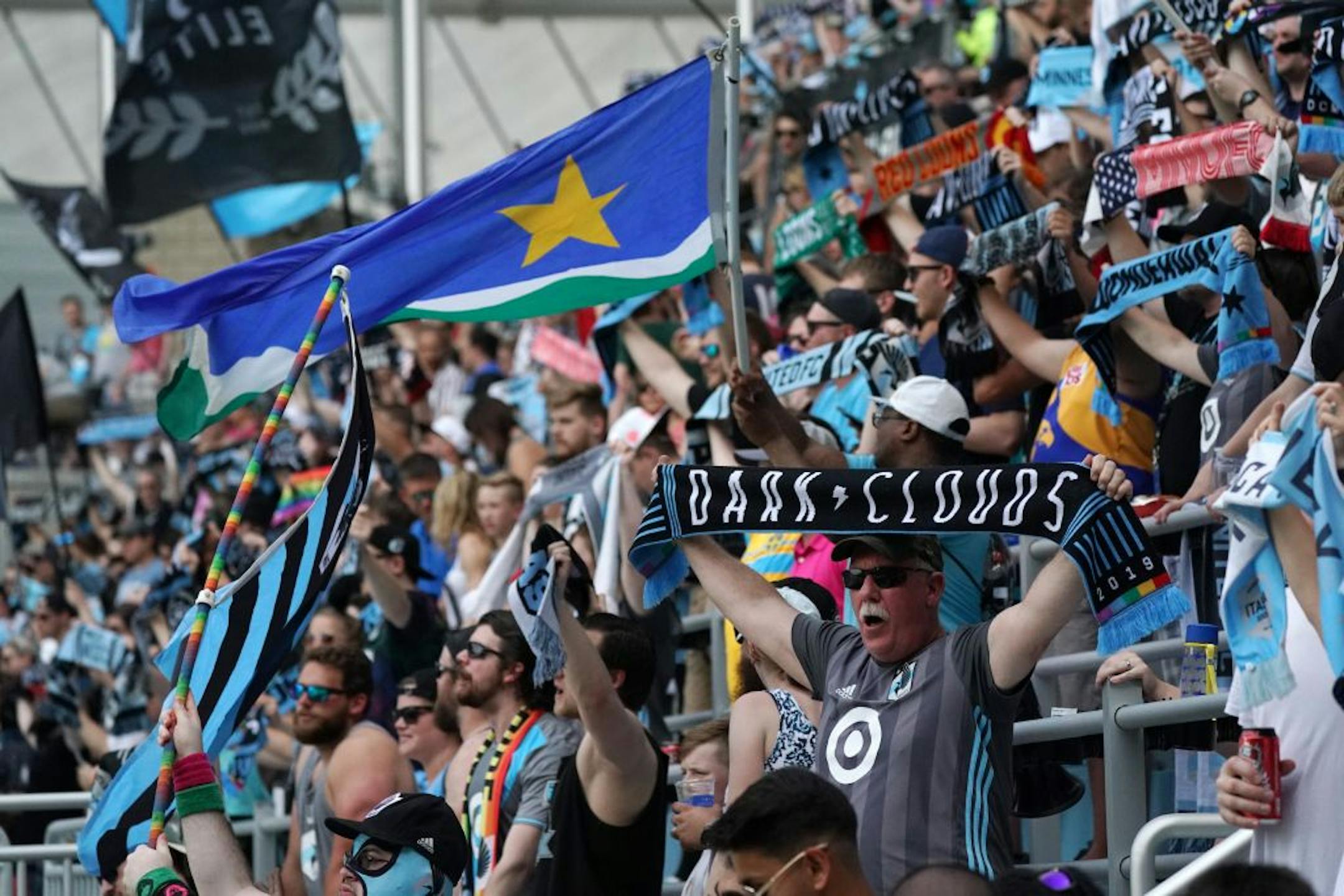 Minnesota United fans cheered from the stands ahead of Saturday's match against FC Cincinnati.