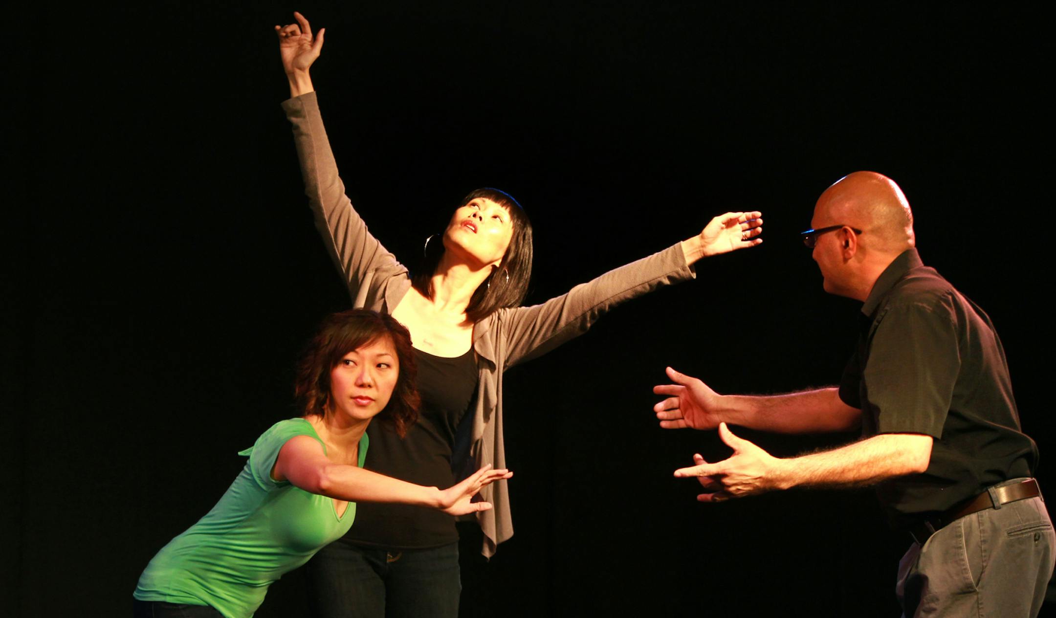 Well-known Twin Cities actor Sun Mee Chomet was playing Lady Macduff in “Macbeth” at the Guthrie in 2010 when she got a call from Korea saying that her birth mother wanted to meet her. She was crying in her dressing room. Now, actors Sun Mee Chomet, left, and Katie Hae Leo, right, are performing one-woman shows in the "Project: Memoirs in Motion," about Koren adoptees directed by Zaraawar Mistry at Dreamland Arts in St. Paul, MN. (ELIZABETH FLORES/STAR TRIBUNE) ELIZABETH FLORES &#x