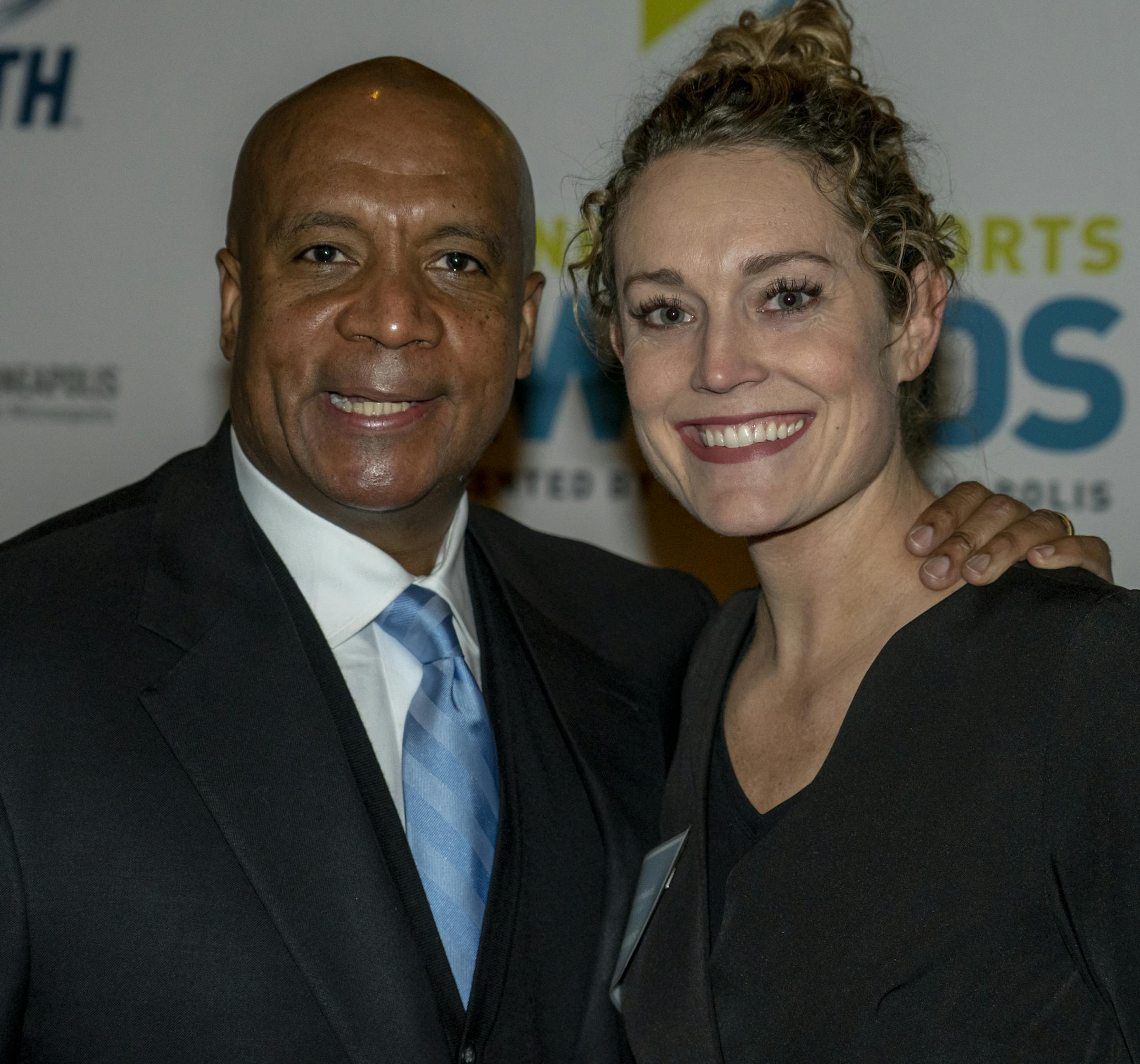 Kevin Warren and Emily Bohmbach at the 2019 2019 Minneapolis Sports Awards. [ Special to Star Tribune, photo by Matt Blewett, Matte B Photography, matt@mattebphoto.com, Sports Minneapolis, Minneapolis Sports Awards, The Depot, United Heroes League, Dec. 11, 2019, Minneapolis, Minnesota, 1010220591 FACE010520