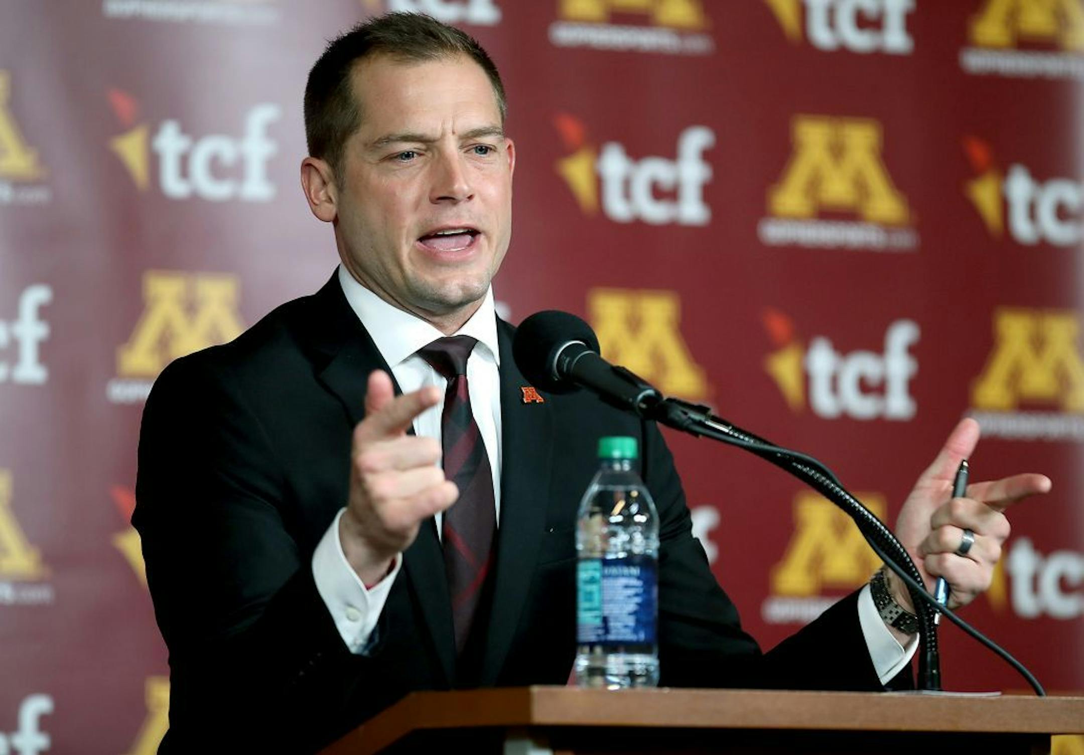 Minnesota football coach P.J. Fleck
