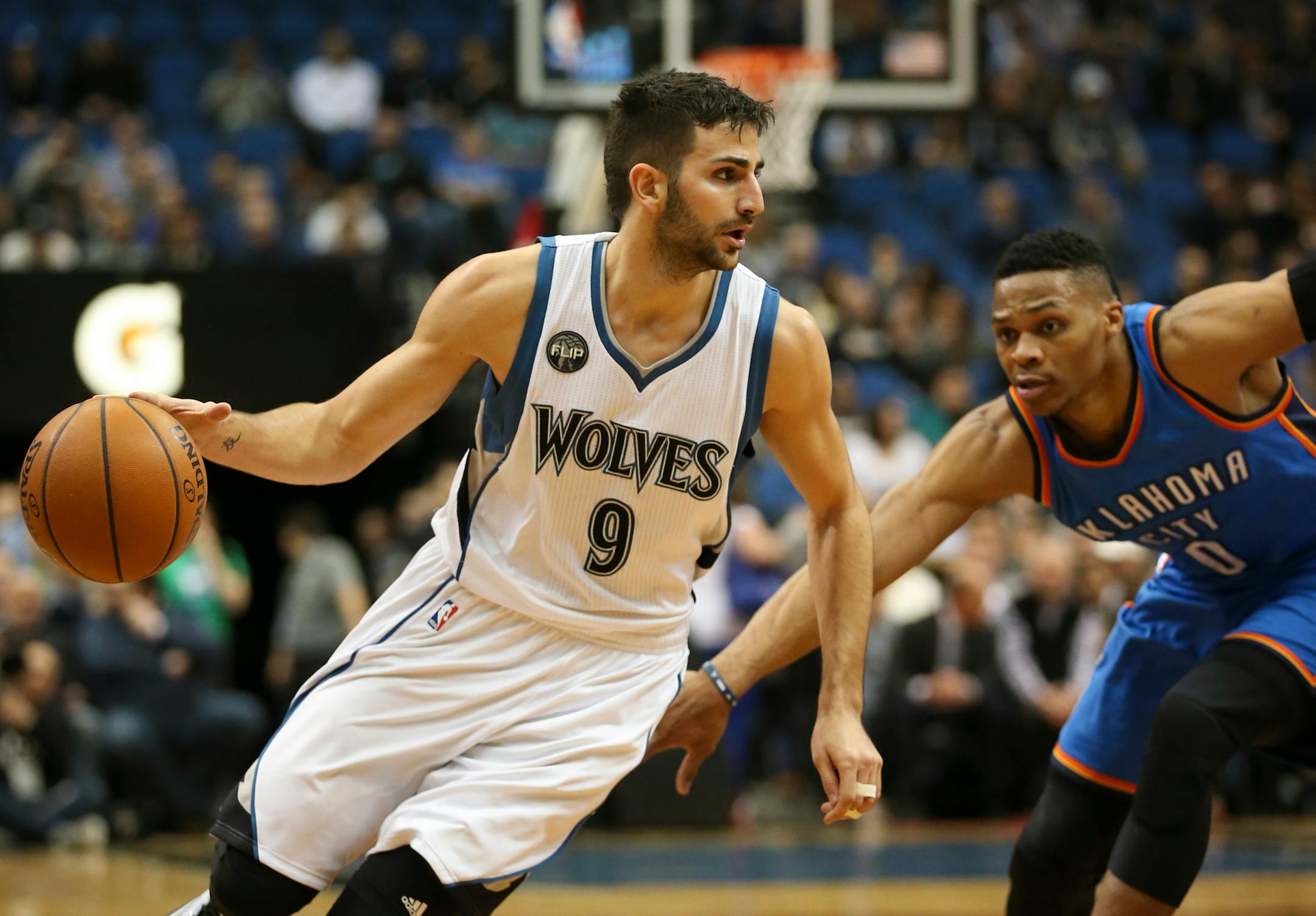 Timberwolves guard Ricky Rubio (9) was the subject of trade rumors before the deadline.
