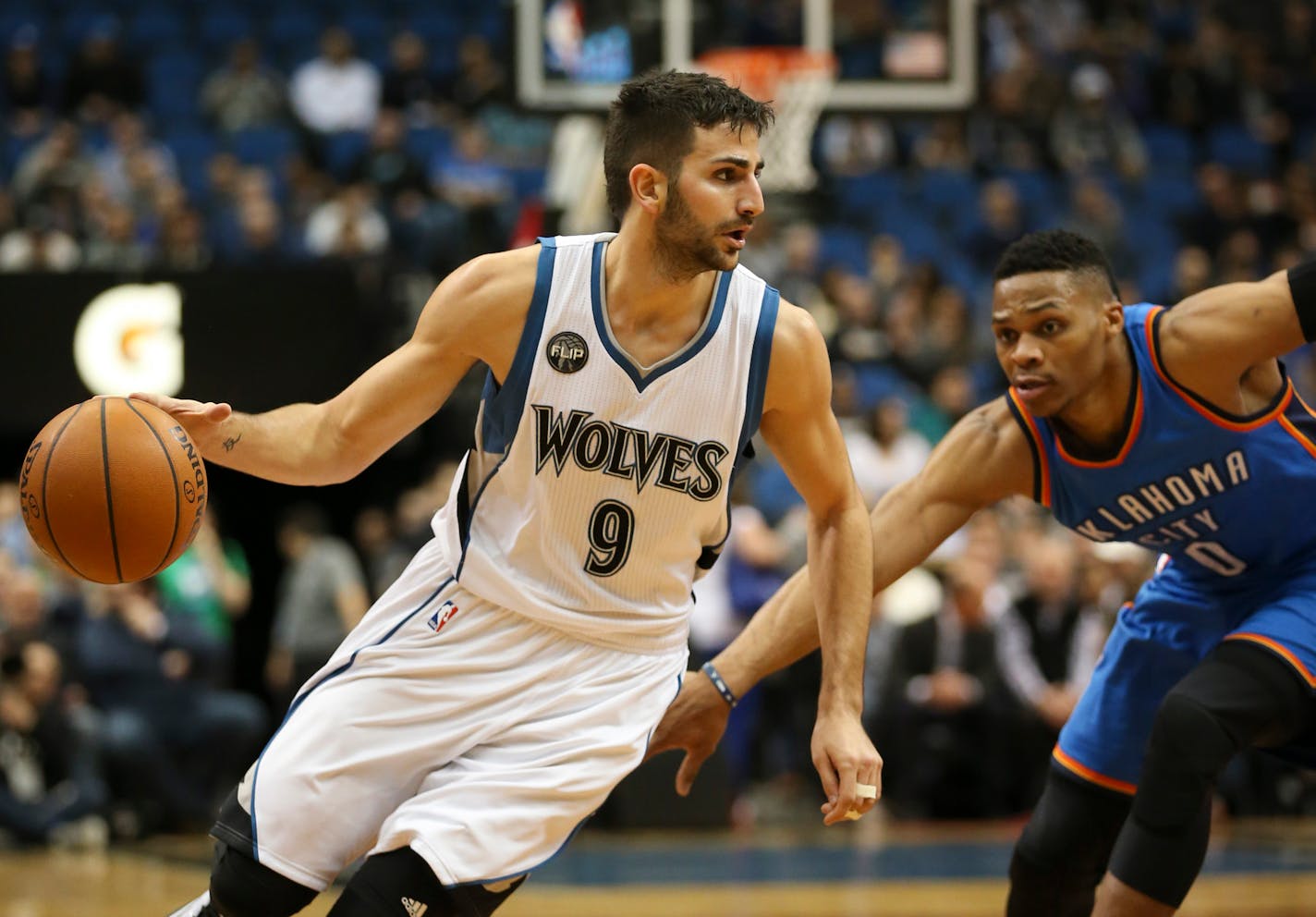 Timberwolves guard Ricky Rubio (9) was the subject of trade rumors before the deadline.