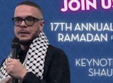 A promo shows Shaun King, who was removed as the keynote speaker for a CAIR MN event.