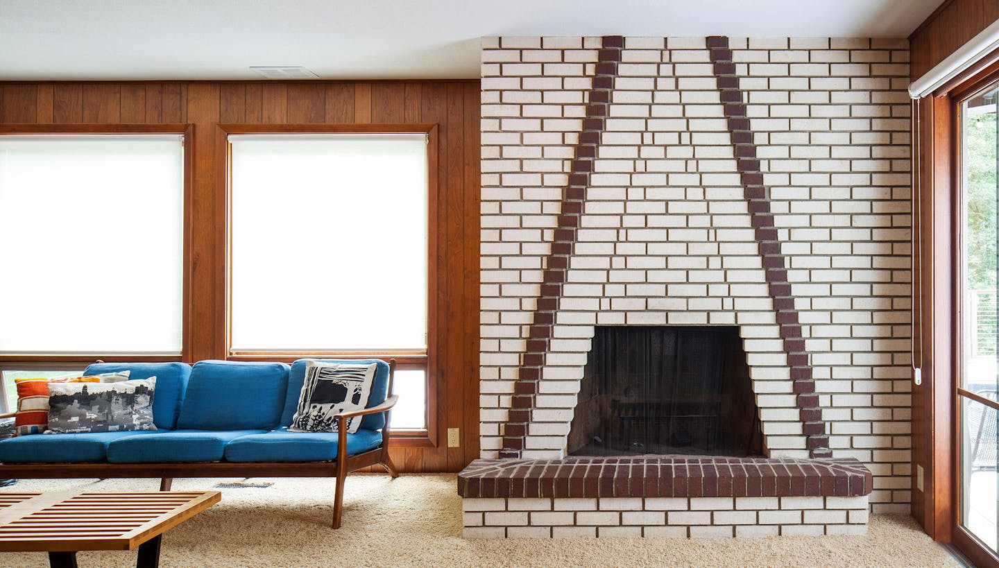 Fireplace, ranch-style house at 2701 Vale Crest, Golden Valley