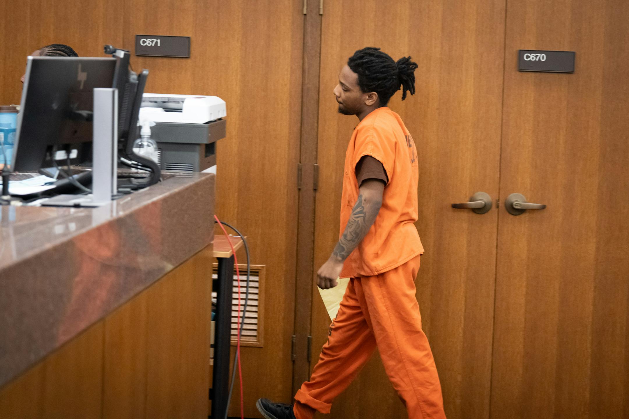 D'Pree Robinson left the courtroom after being sentenced to 37 1/2 years for the killing of 9-year-old Trinity Ottoson-Smith.