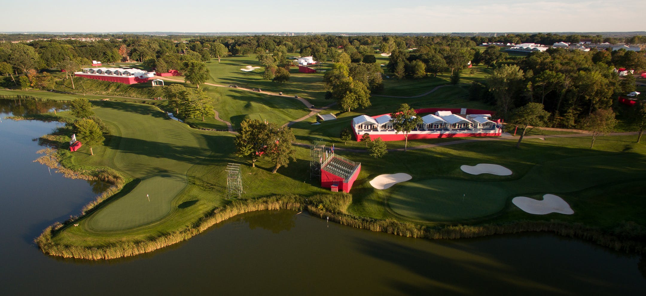 Hazeltine National Golf Club from the air. ] (AARON LAVINSKY/STAR TRIBUNE) aaron.lavinsky@startribune.com Special section preview photos for Ryder Cup at Hazeltine National Golf Club. Photographed Wednesday, Sept. 14, 2016 in Chaska, Minn.