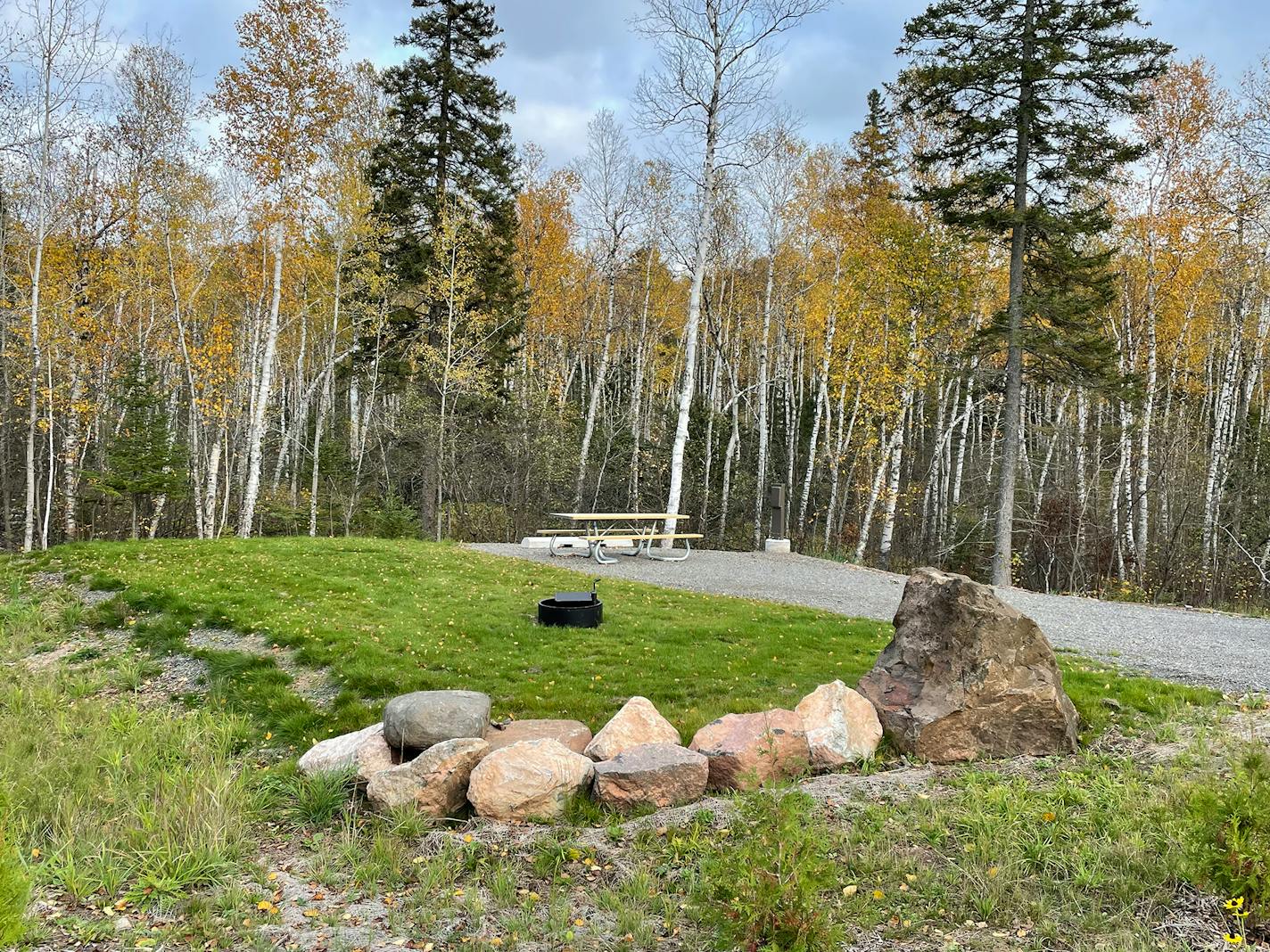 A campsite at Shipwreck Creek campground.