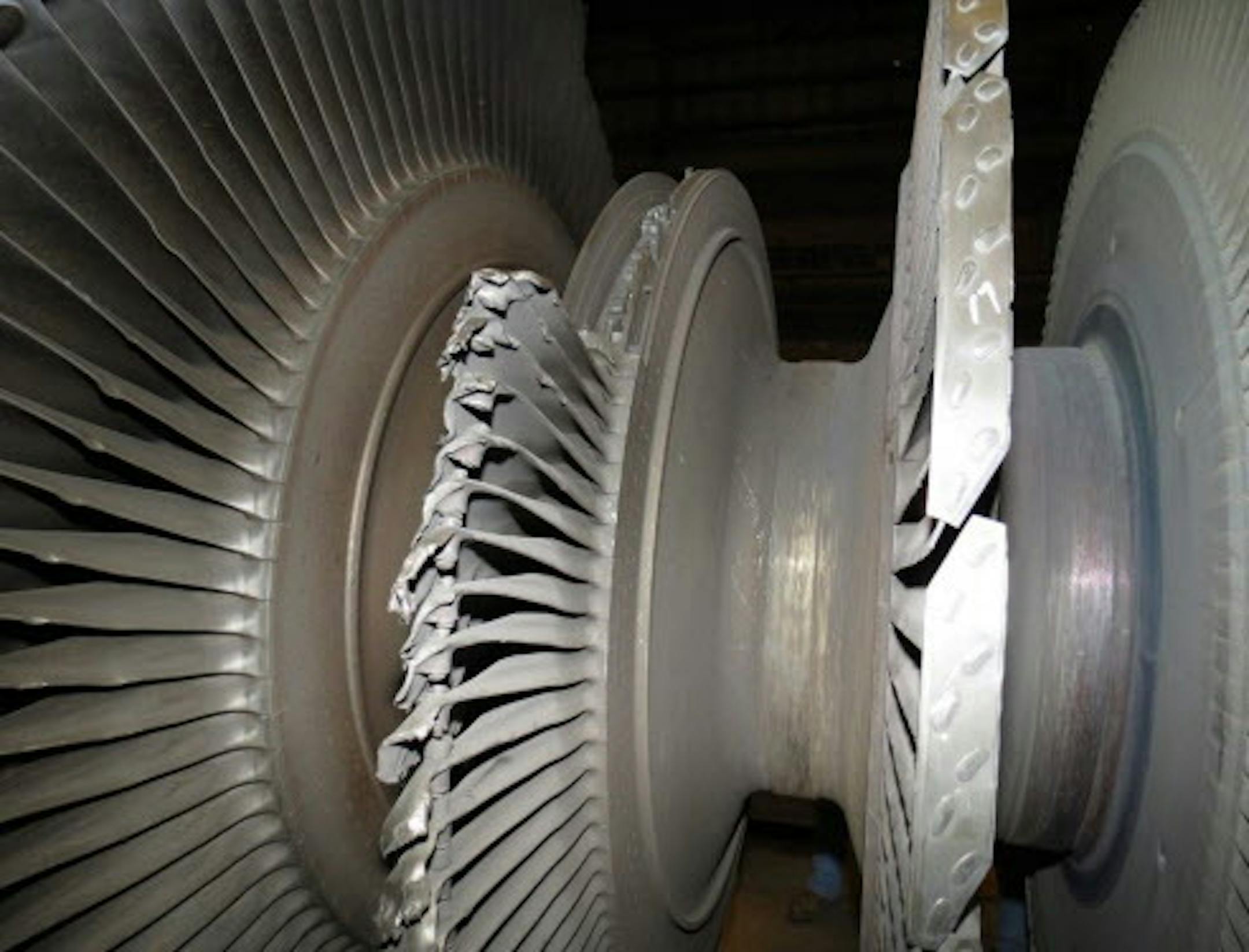 Turbine blades failed and were damaged in the Nov. 19, 2011 accident at the Sherco Unit 3 coal-fired electrical generator in Becker.