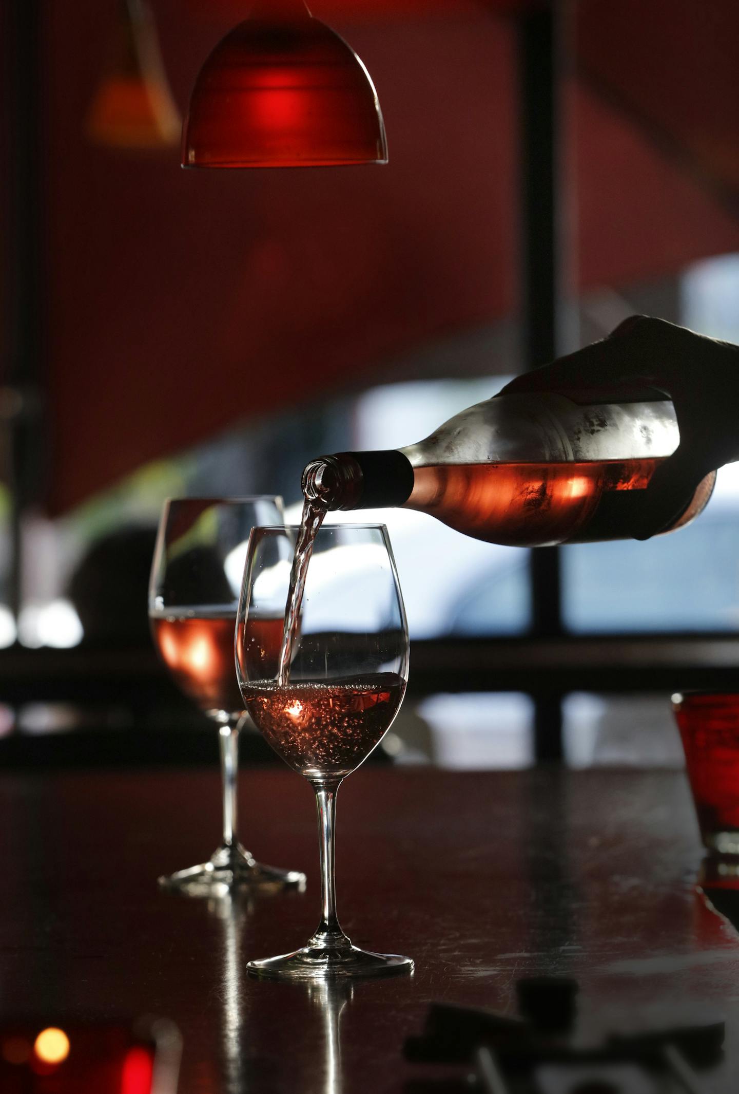 A pinot noir ros&#xe9; is poured at Riverview wine bar in Minneapolis.