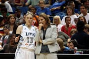 Lynx guard Lindsay Whalen talked with head coach Cheryl Reeve during a game at Target Center in September 2011. Since Whalen's retirement in 2018, Ree