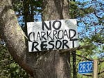 A sign hung in opposition to a Black-led wellness sanctuary north of Two Harbors.