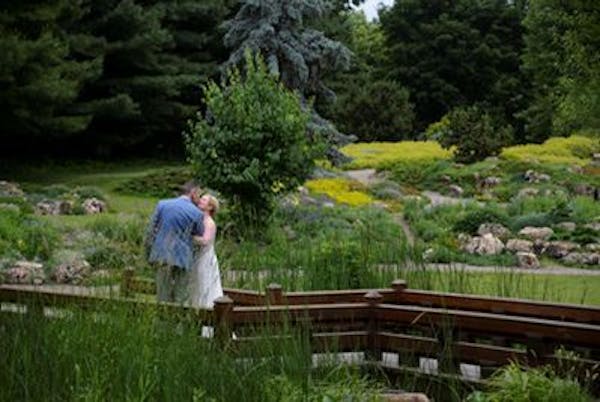 This couple at the Lyndale Park Peace Garden has been among many who have turned to the Minneapolis Park and Recreation system for their wedding venue