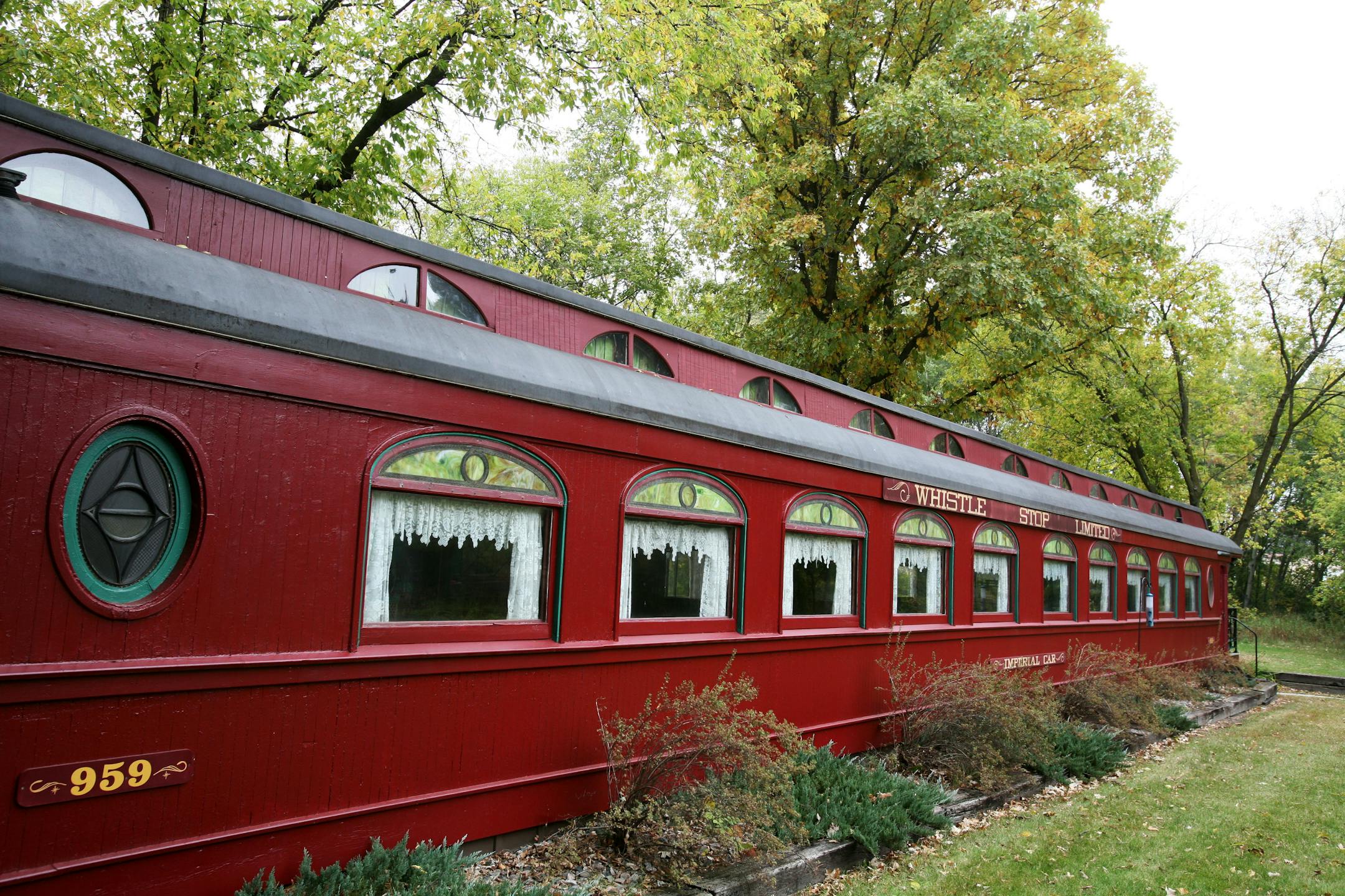 At the Whistle Stop Bed and Breakfast in New York Mills, Minn., two renovated luxury Pullman coaches serve as guest room