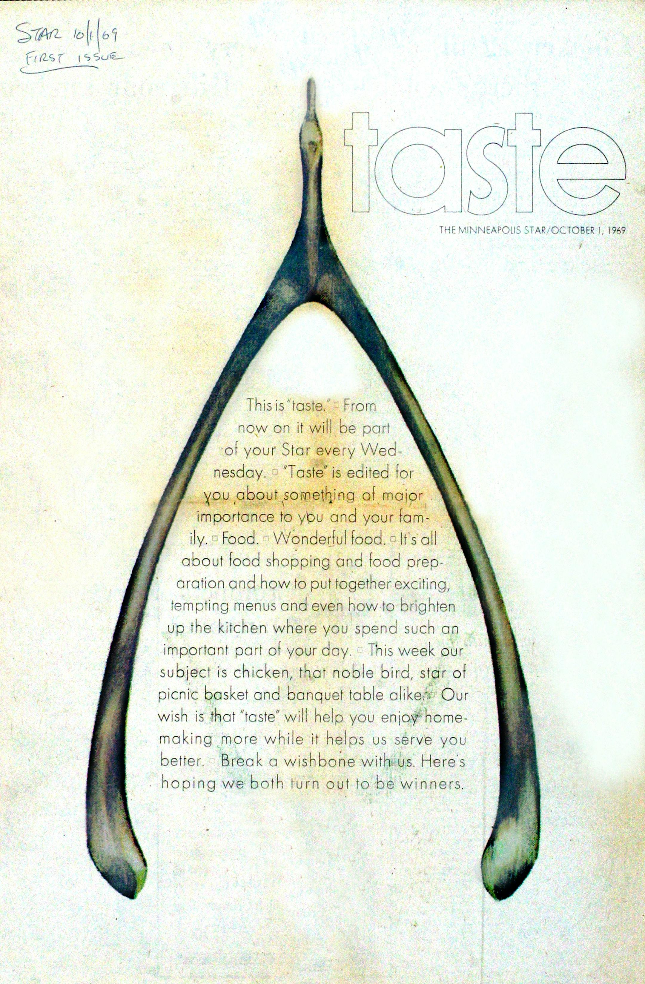 The Taste section had a distinctive design style on their covers.