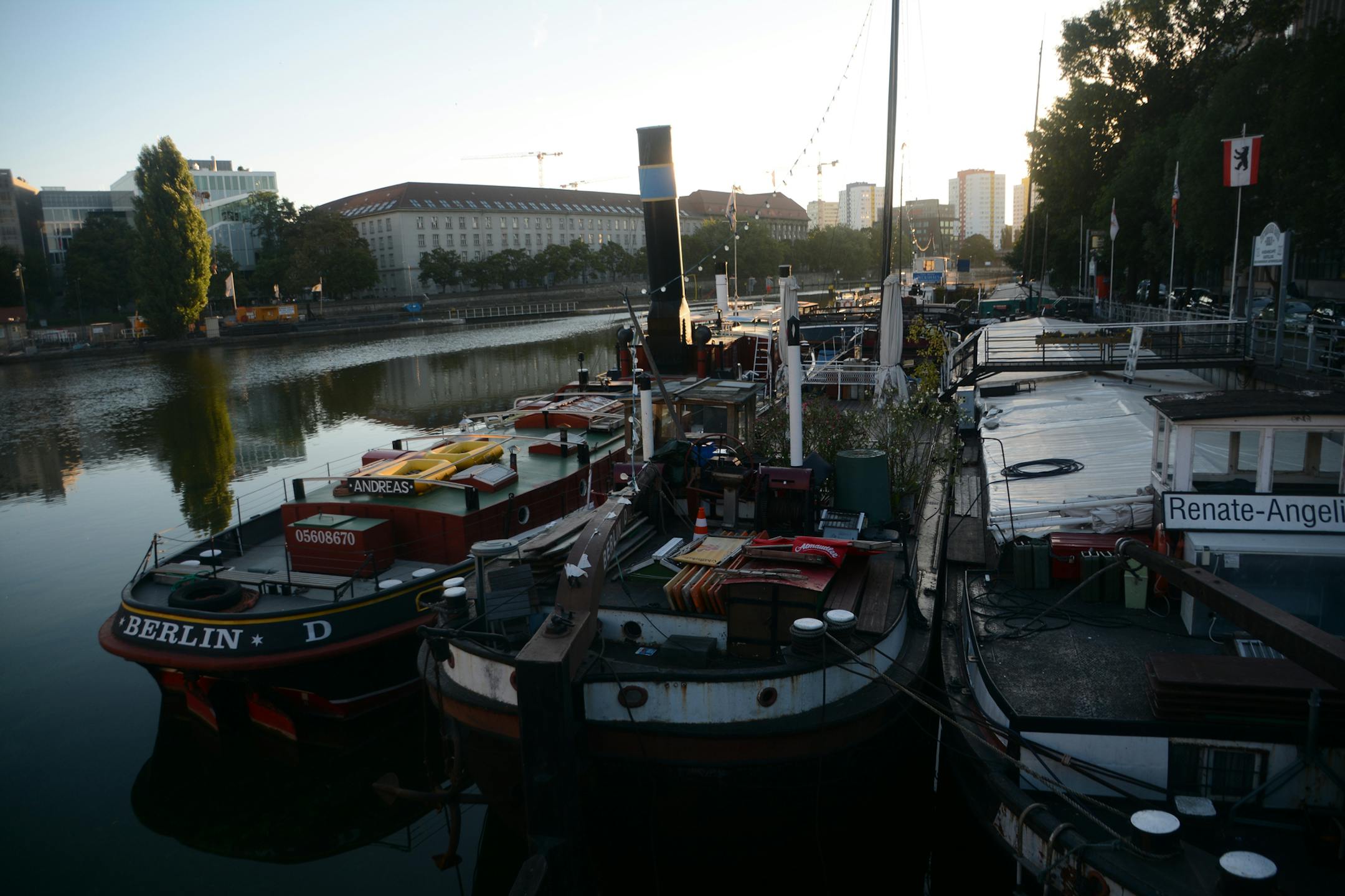 Workboats tied up along the shore of the Spree River in central Berlin. Matt McKinney * matt.mckinney@startribune.com